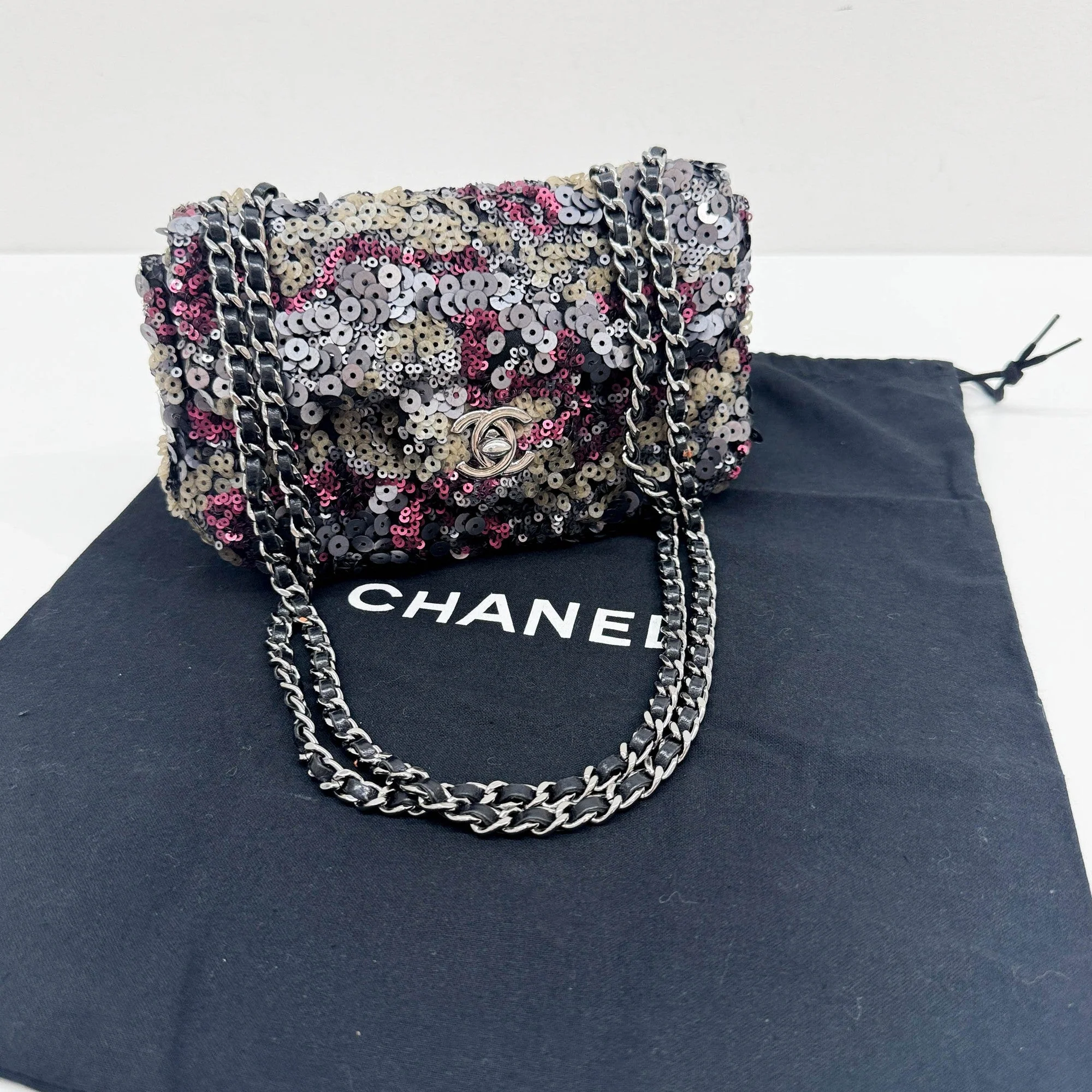 Mini Classic Flap 2012-2013 Multicolor Sequin Shoulder Bag - Image 4