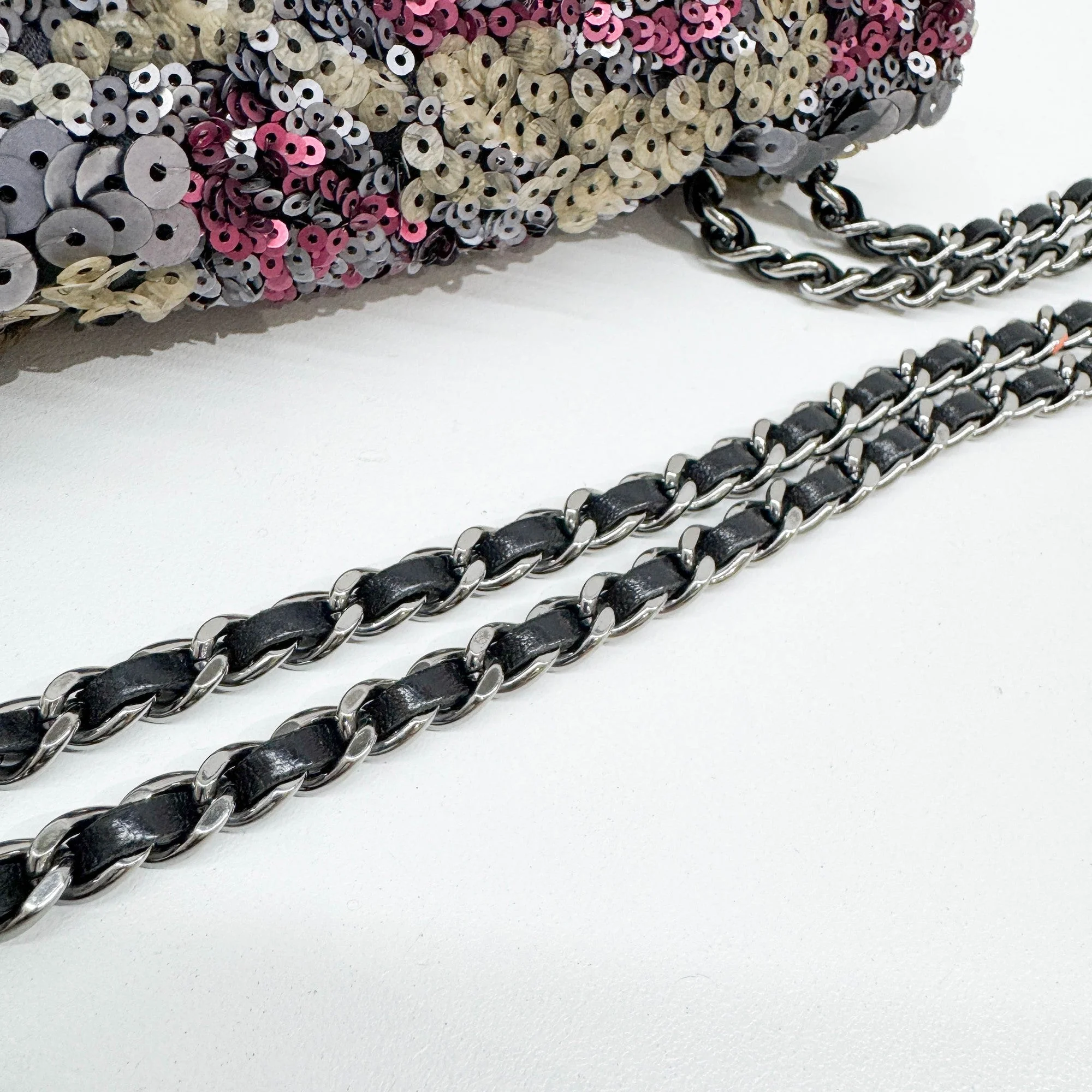 Mini Classic Flap 2012-2013 Multicolor Sequin Shoulder Bag - Image 9
