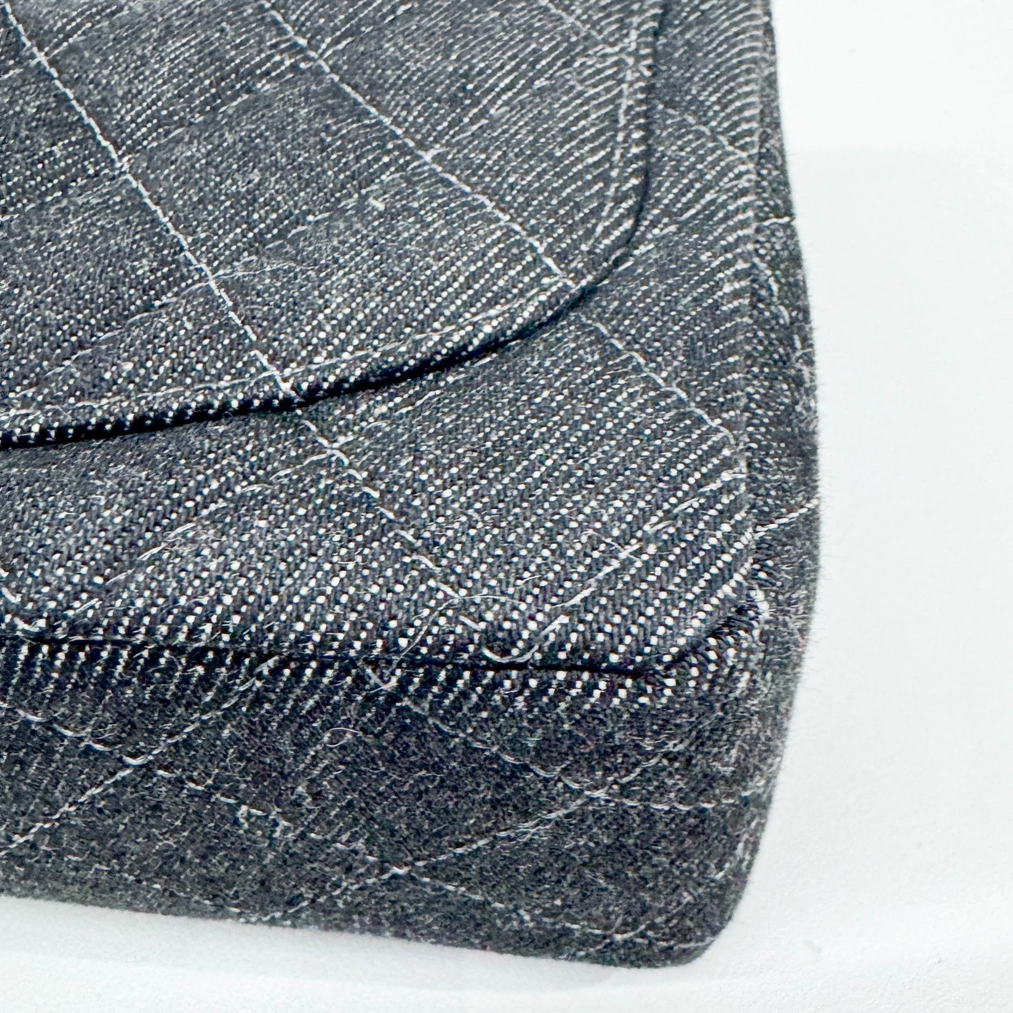 Mini Square Classic Flap 1997-1999 Matelasse Black Denim Shoulder Bag - Image 13
