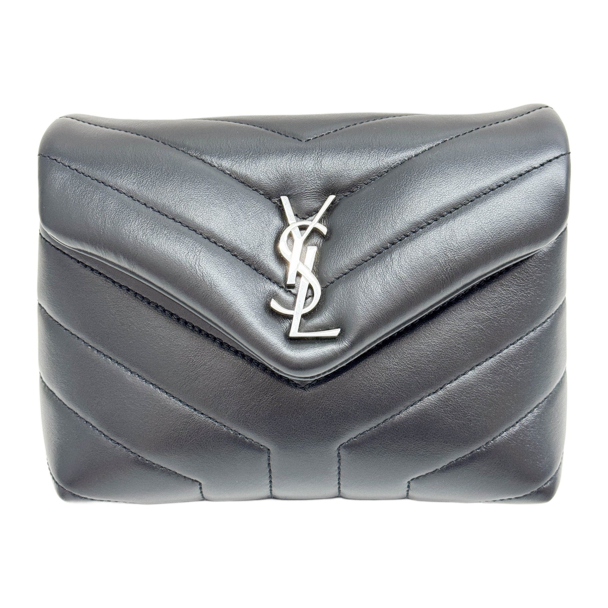 Mini Collége Black Chevron Leather Shoulder Bag
