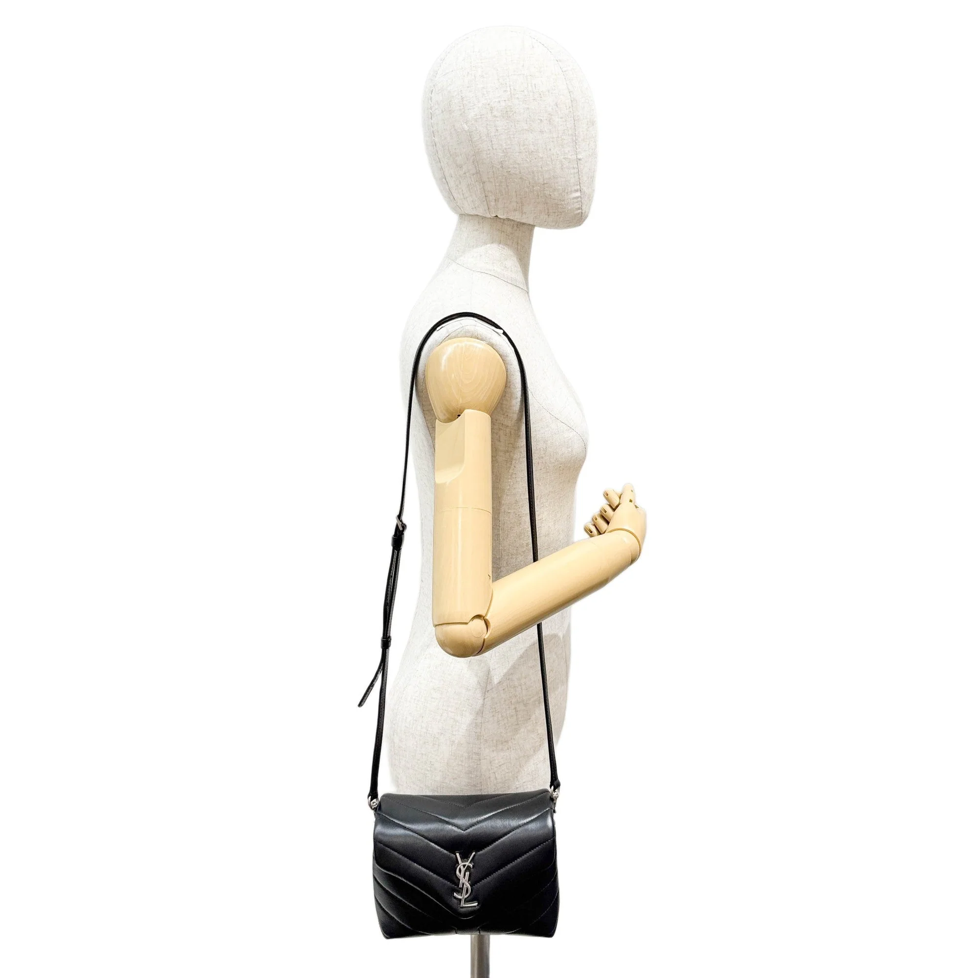 Mini Collége Black Chevron Leather Shoulder Bag - Image 3