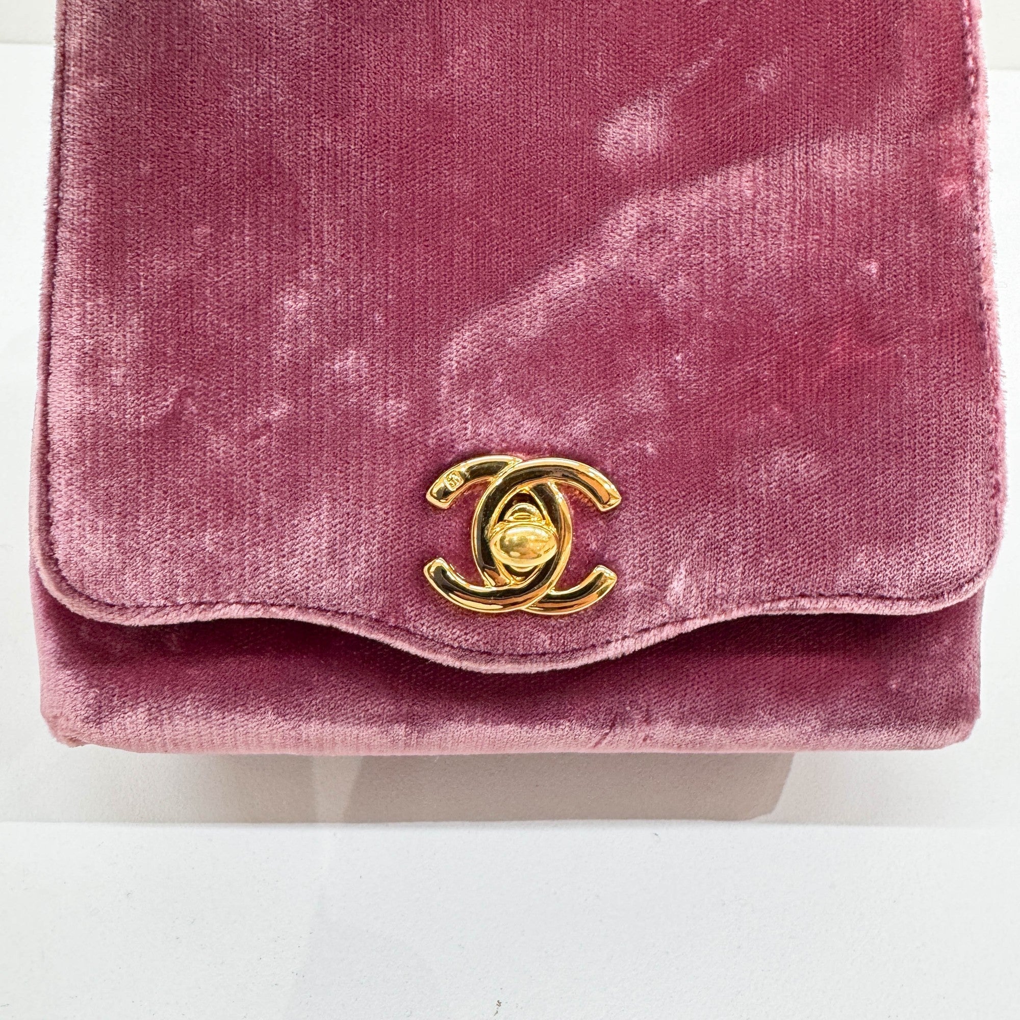 Evening 1994-1996 Dusty Rose Velvet Hand Bag - Image 13