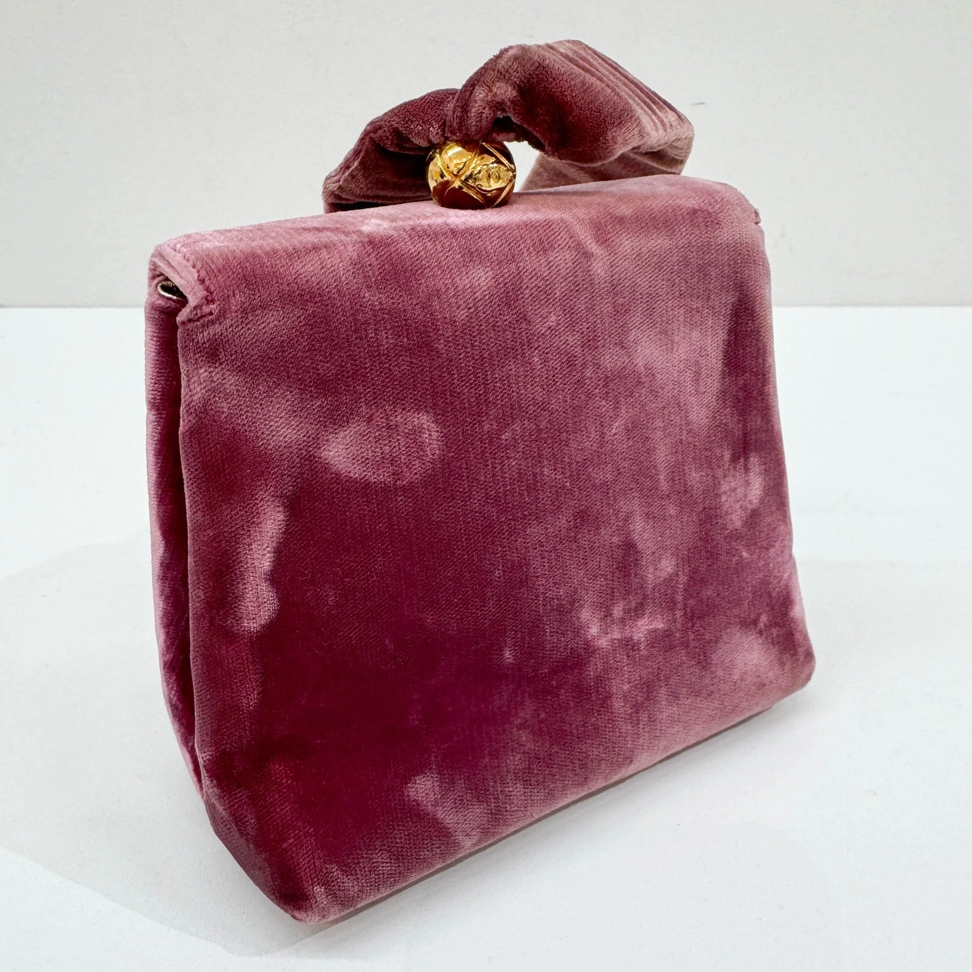 Evening 1994-1996 Dusty Rose Velvet Hand Bag - Image 17