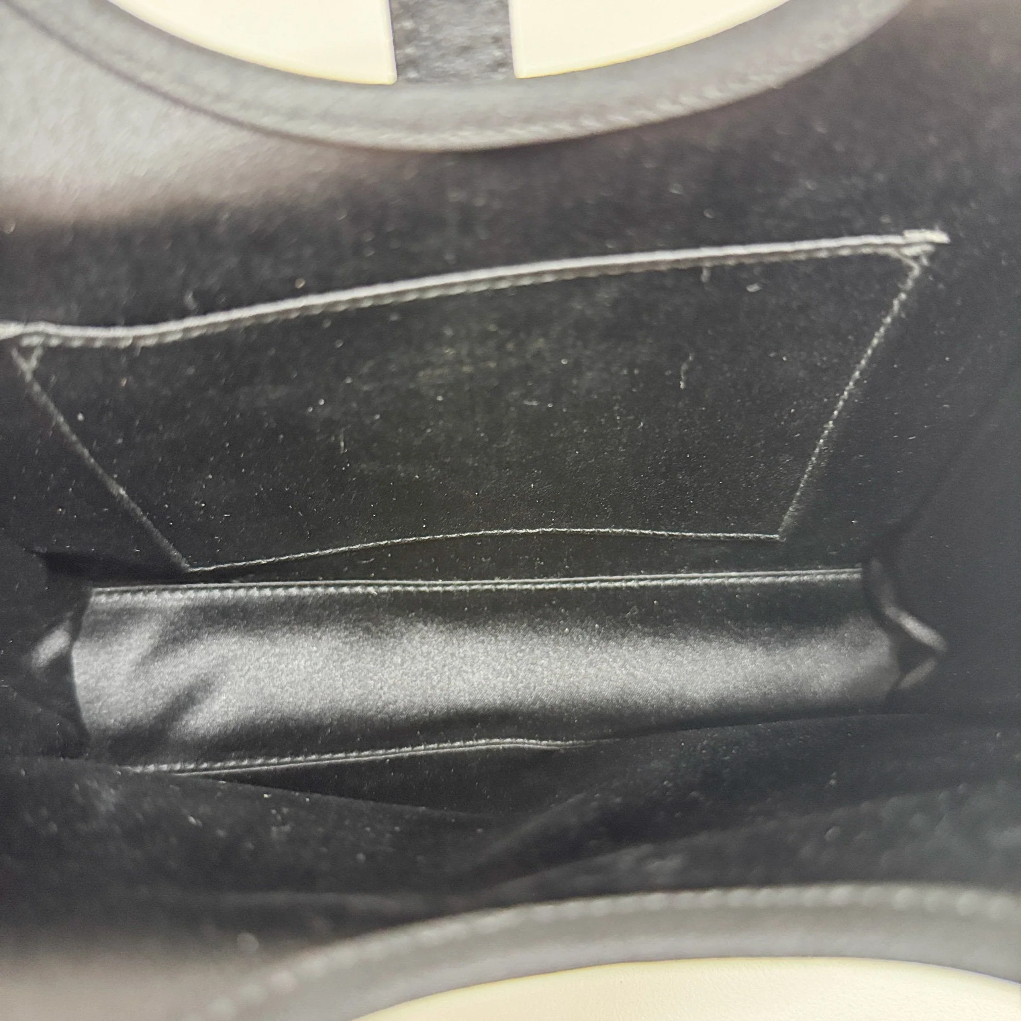 Mini Jackie Black Satin Hand Bag - Image 14