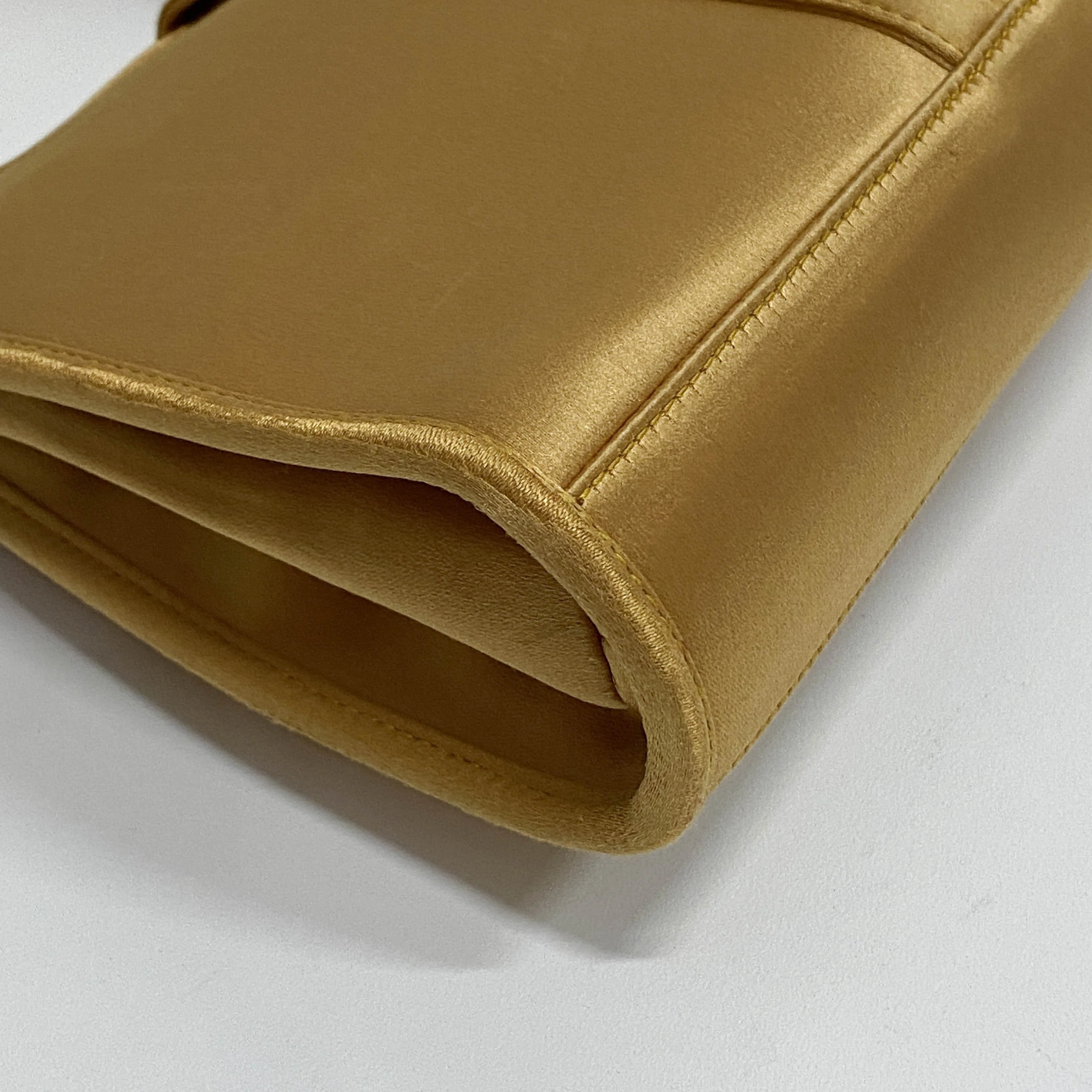 Mini Jackie Gold Satin Handbag - Image 10