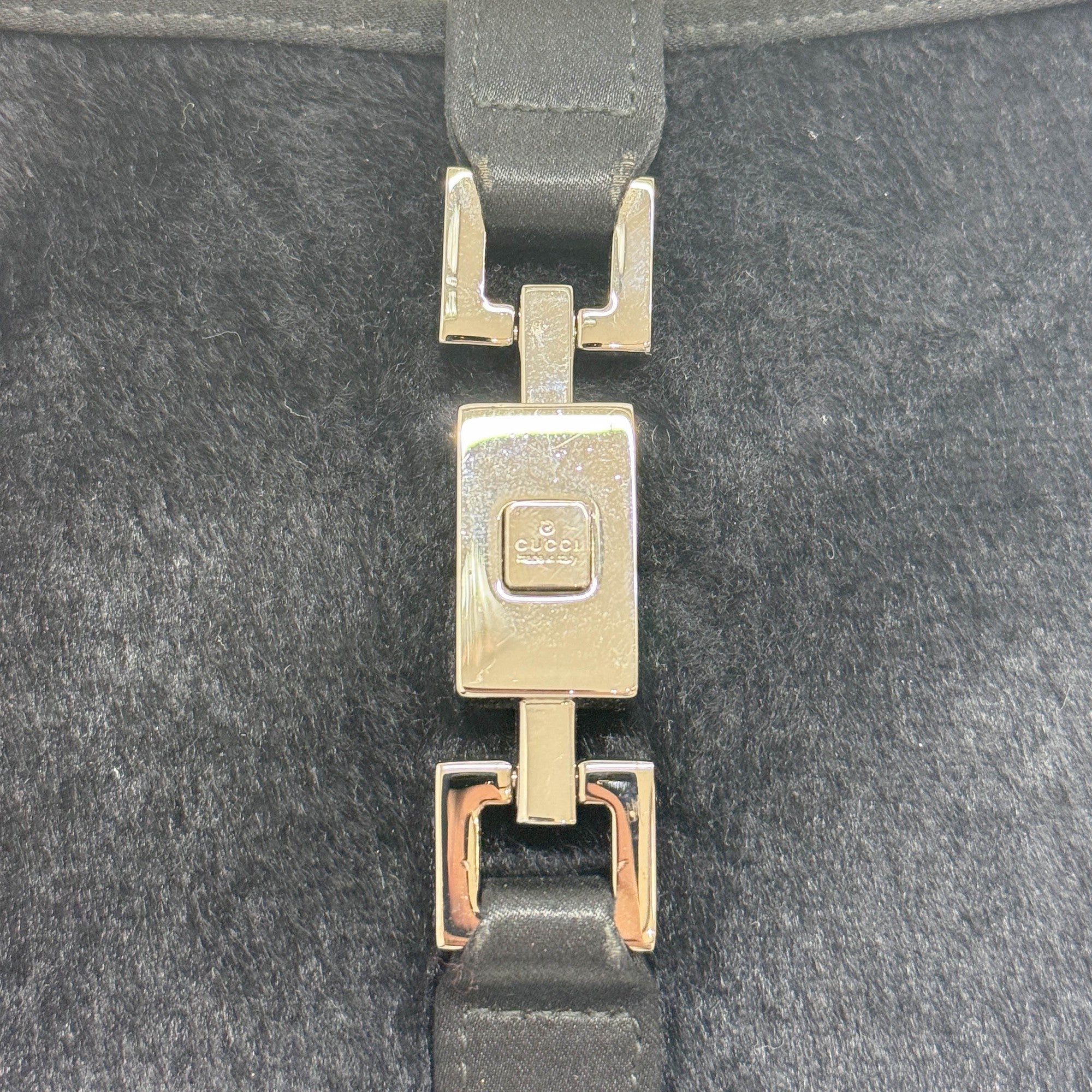 Mini Jackie in Black Pony Hair Handle Bag - Image 12