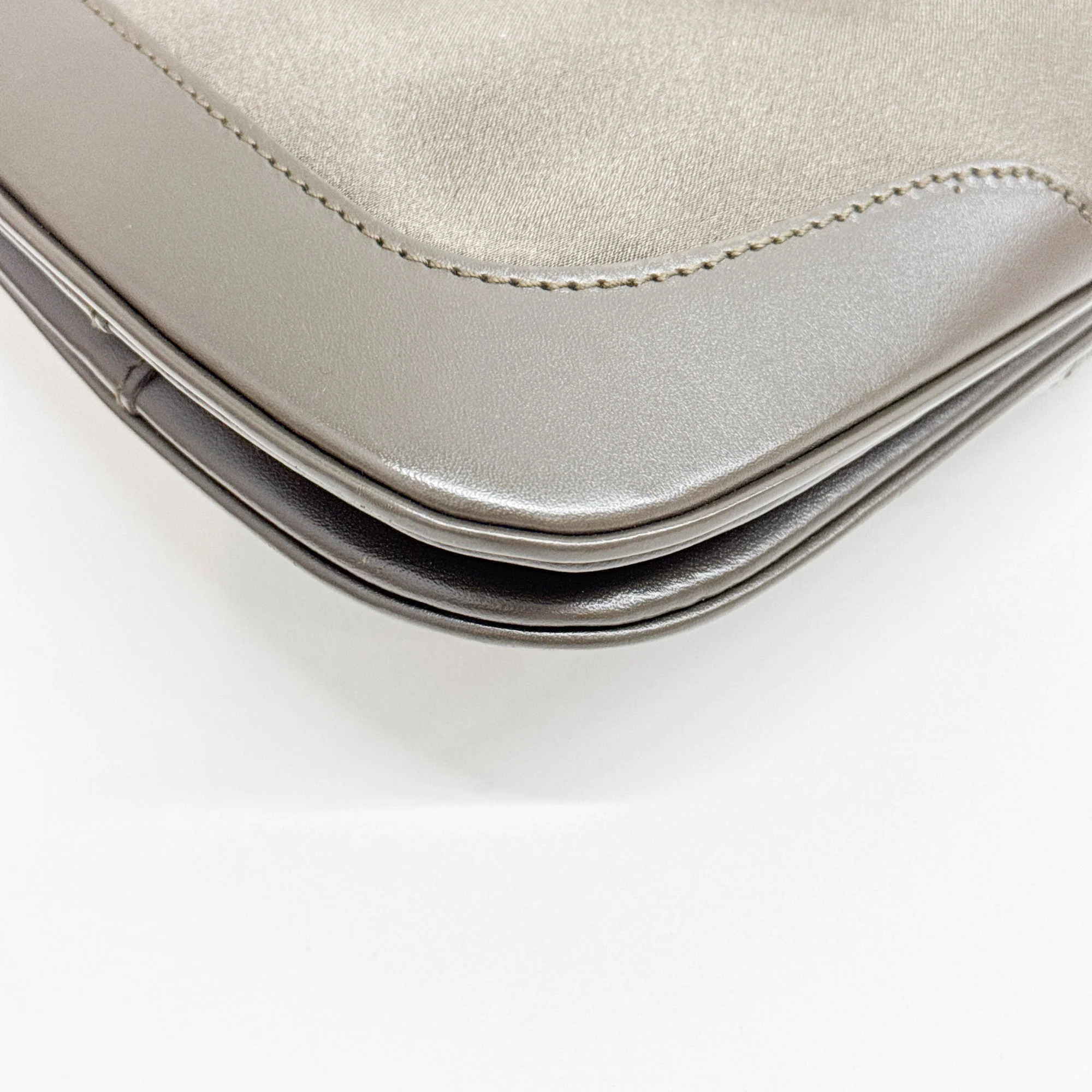 Mini Jackie Olive Green Satin Shoulder Bag - Image 11
