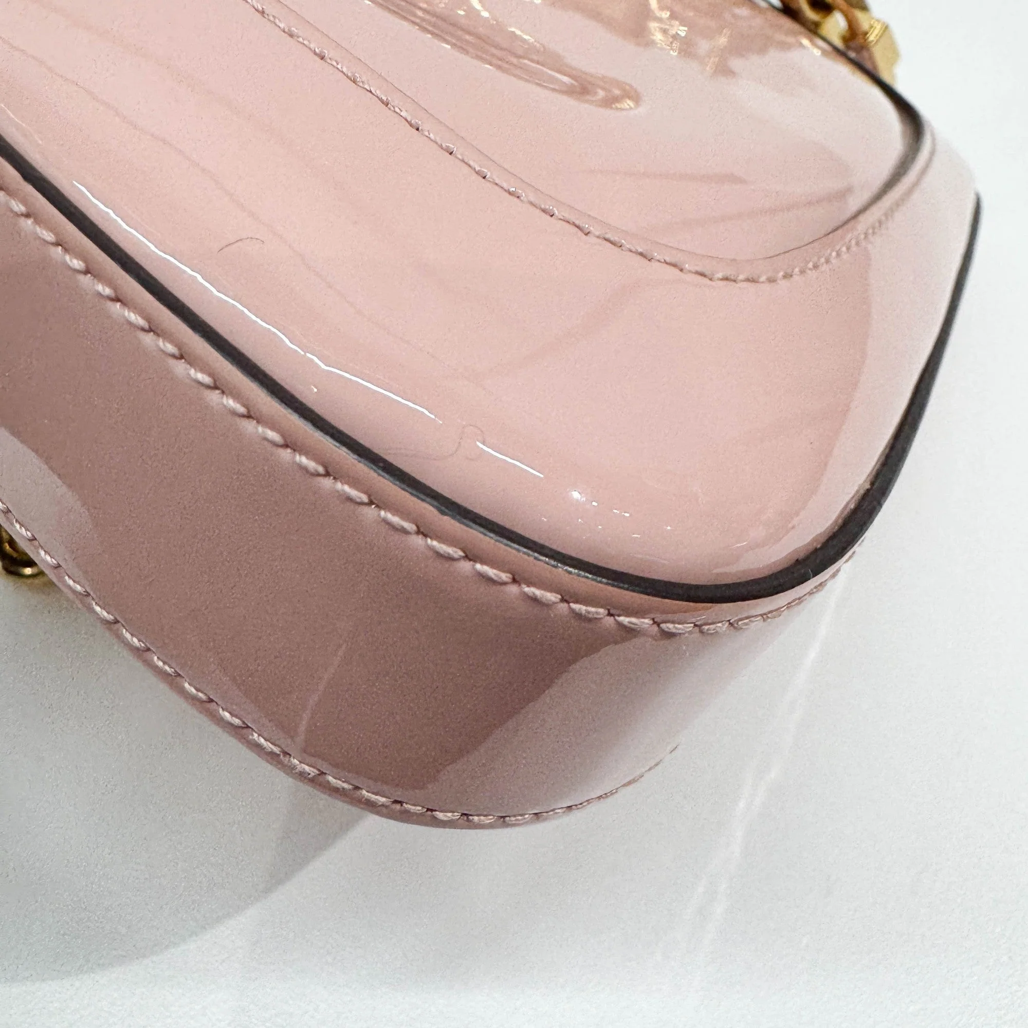 Mini Jackie 1961 Pink Patent Leather Two Way Bag - Image 14