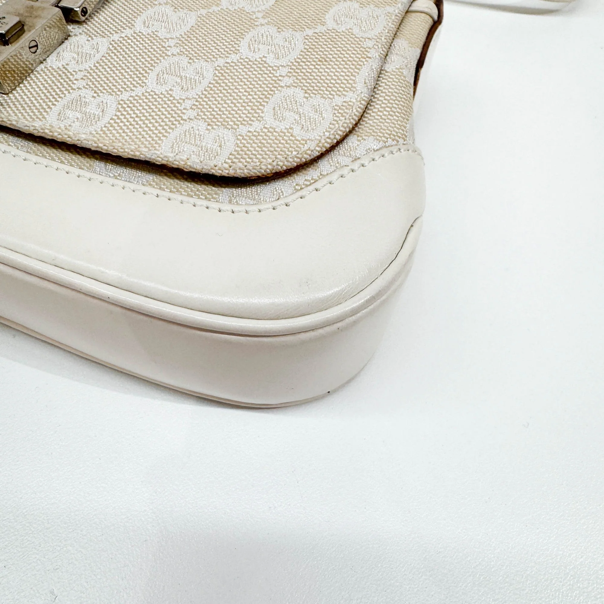 Mini Jackie White GG Canvas Shoulder Bag - Image 10