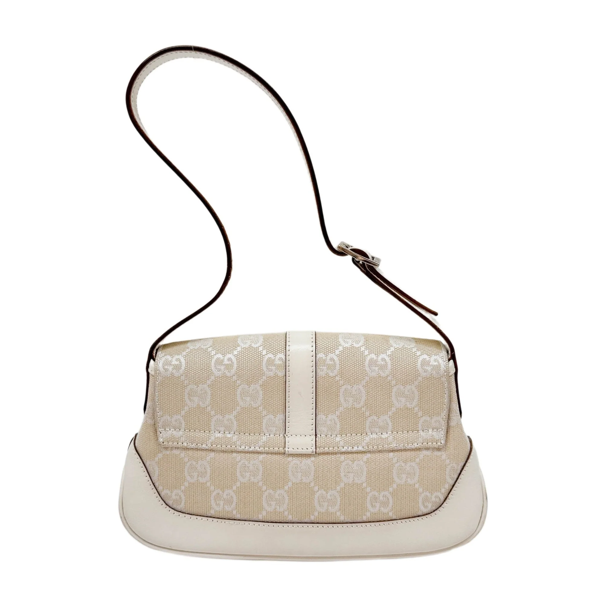 Mini Jackie White GG Canvas Shoulder Bag - Image 2