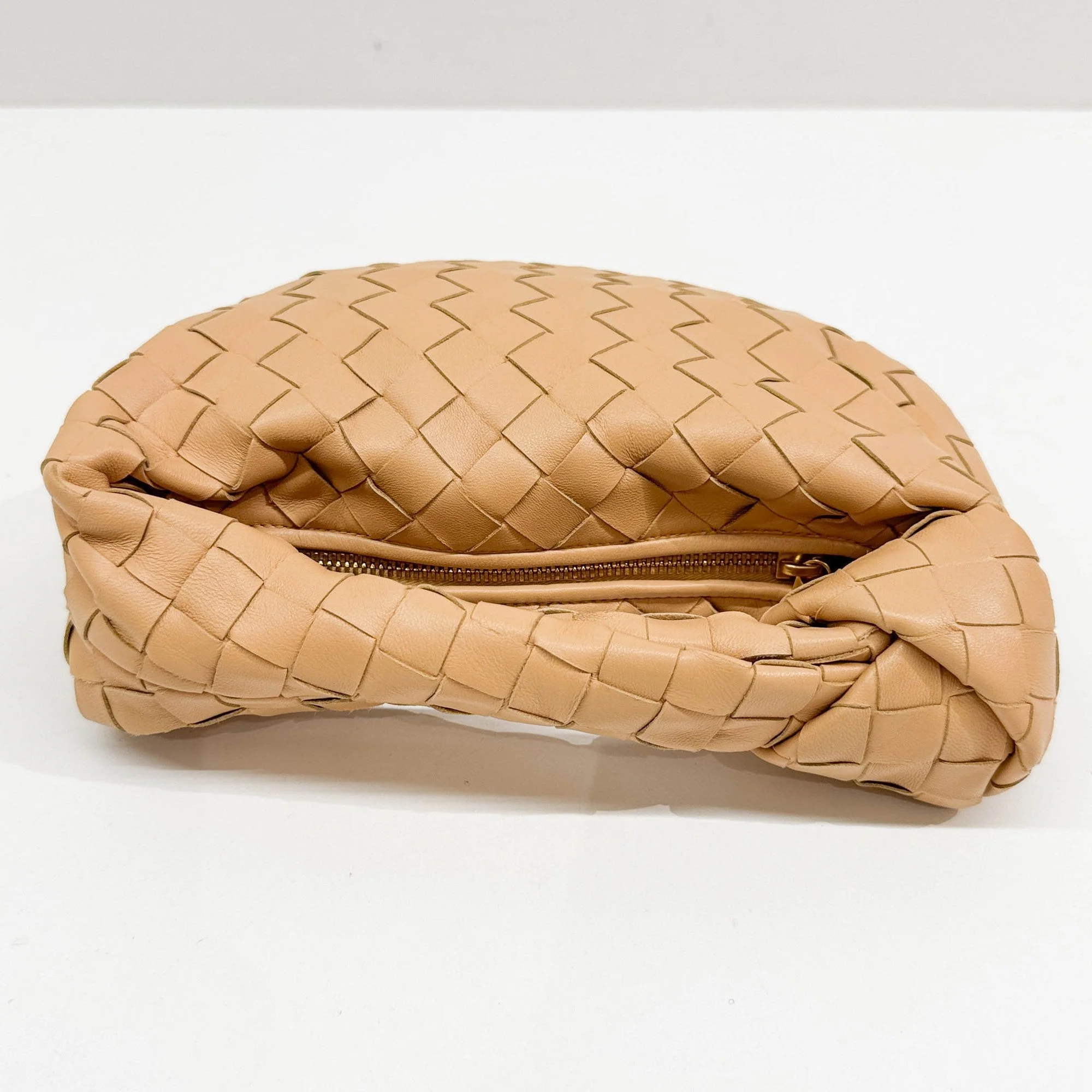 Mini Jodie Beige Leather Hand Bag - Image 7