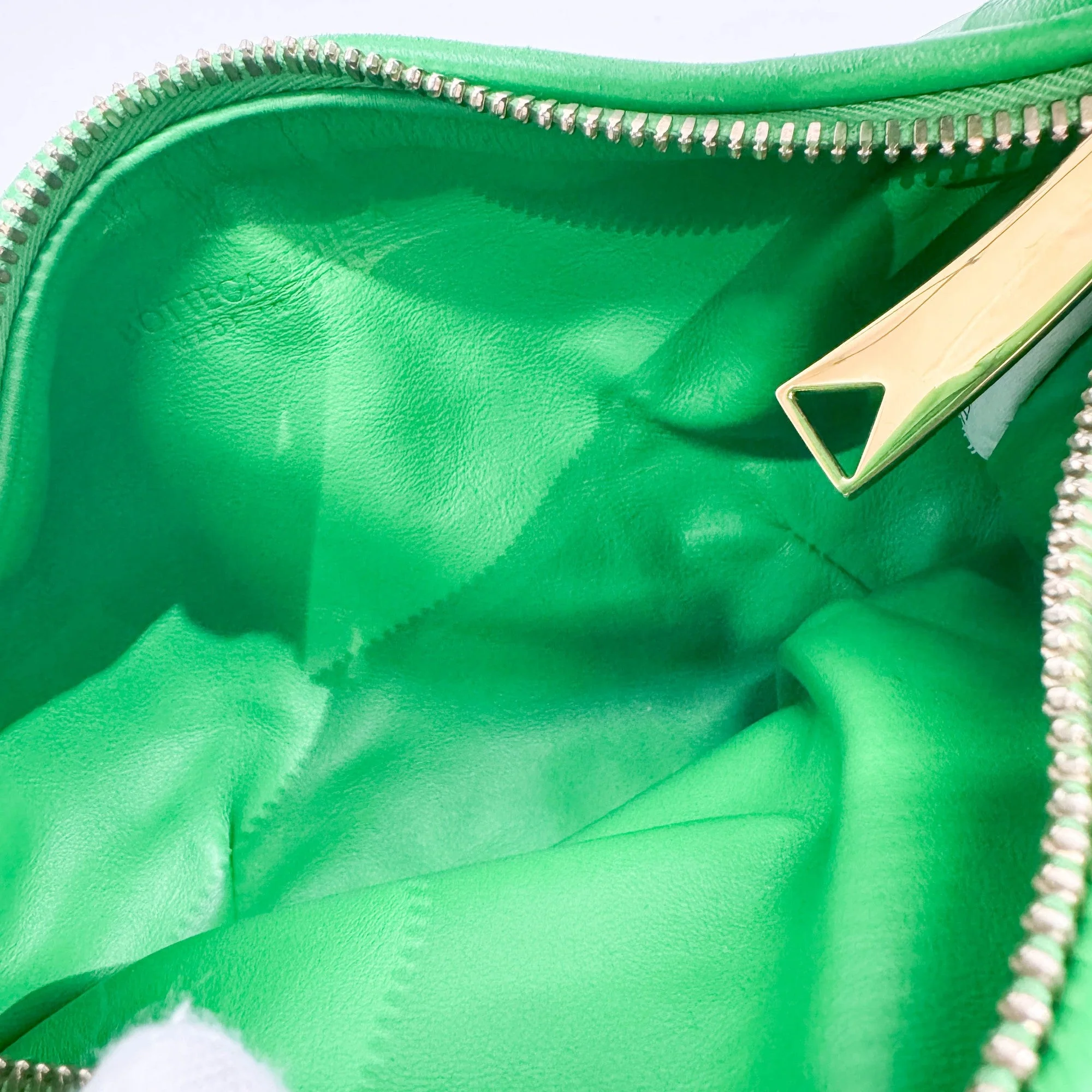 Mini Jodie Intrecciato Green Leather Hand Bag - Image 14