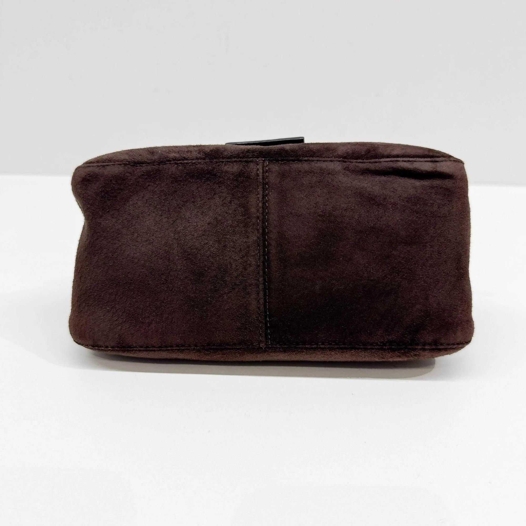 Mini Mamma Baguette Brown Suede Shoulder Bag - Image 8