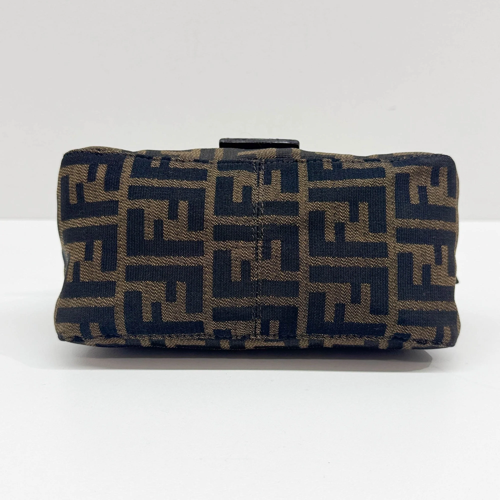 Mini Mamma Baguette Brown Zucca Canvas Shoulder Bag - Image 7