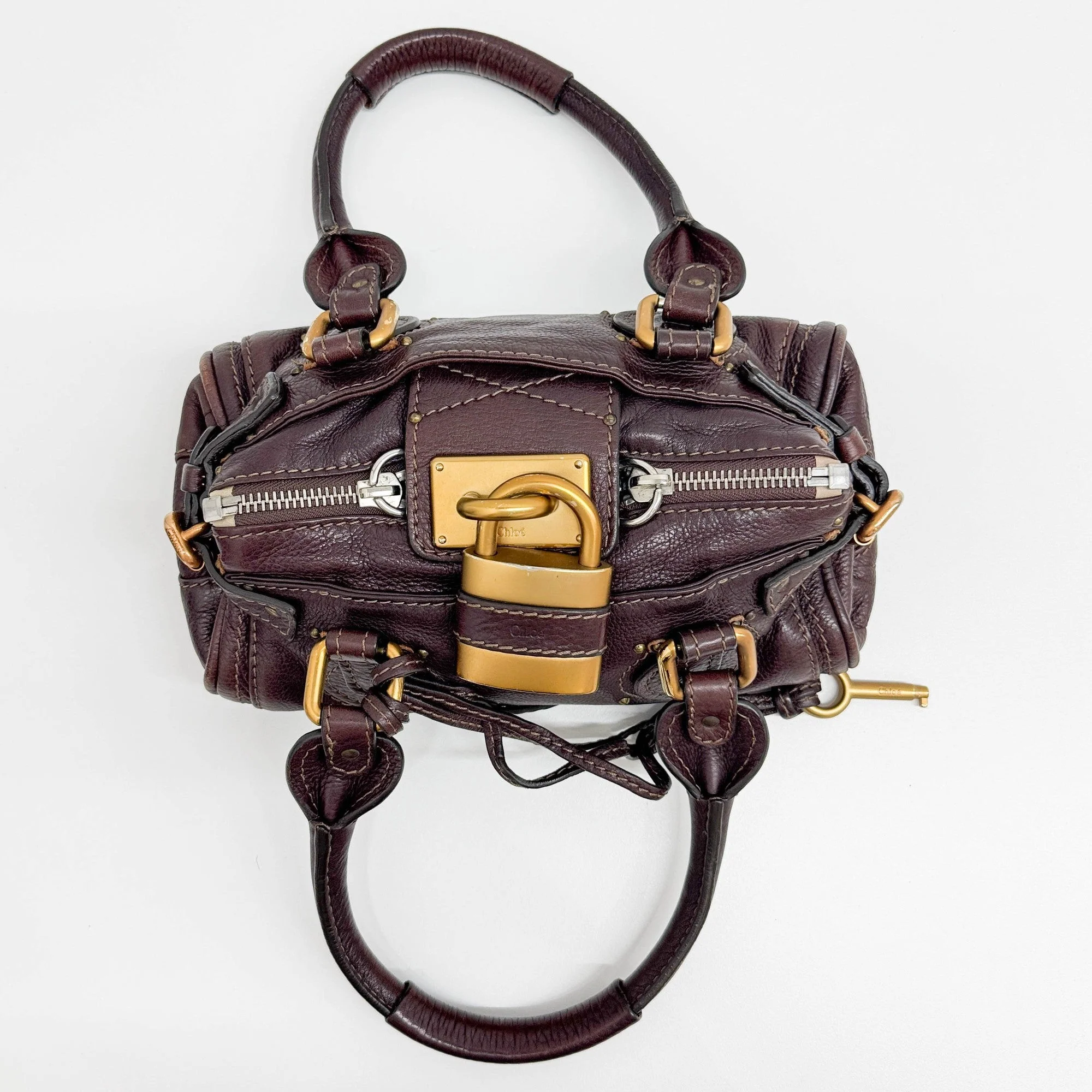 Mini Paddington Rosewood Leather Shoulder Bag - Image 6