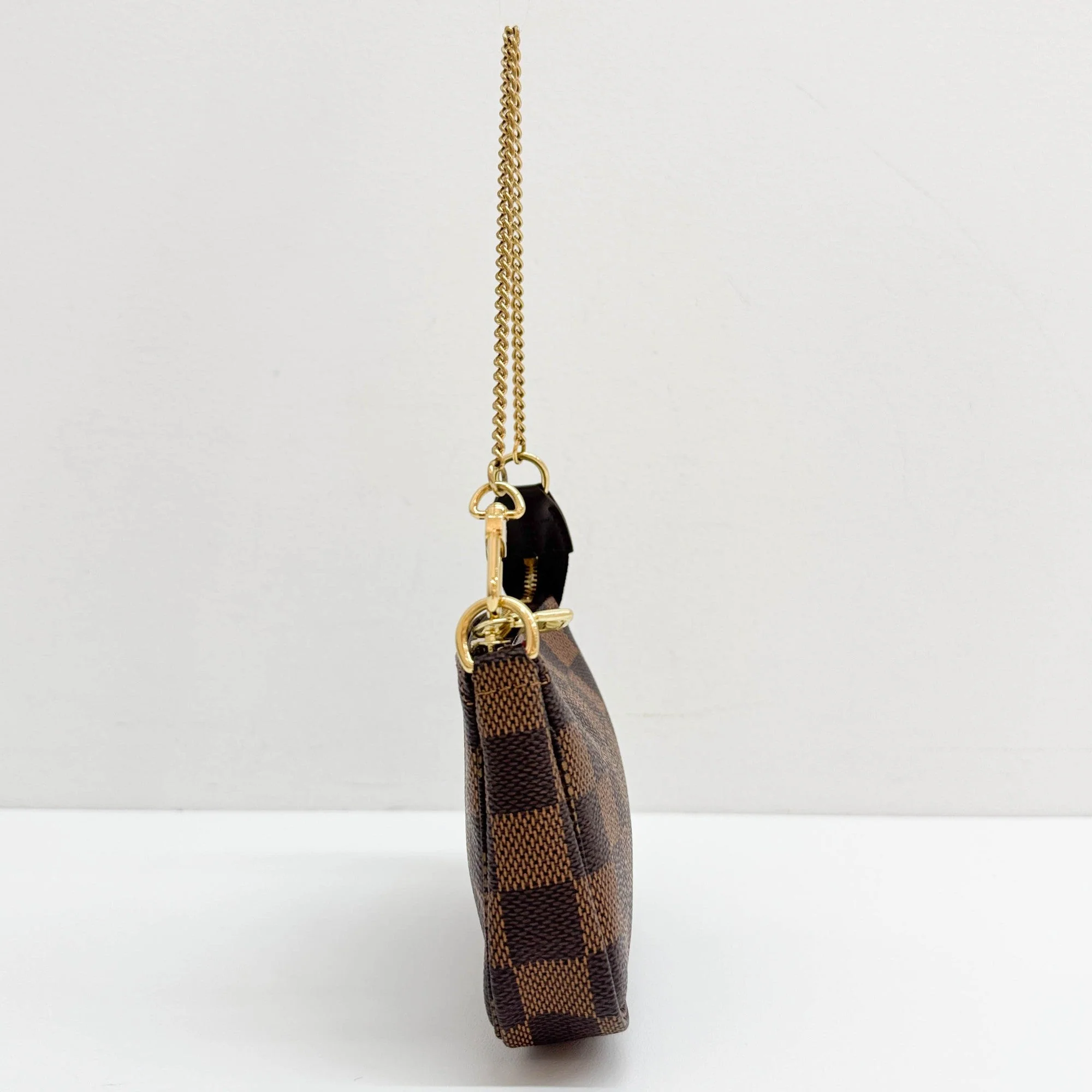 Mini Pochette Accessoire Brown Damier Canvas Hand Bag - Image 5