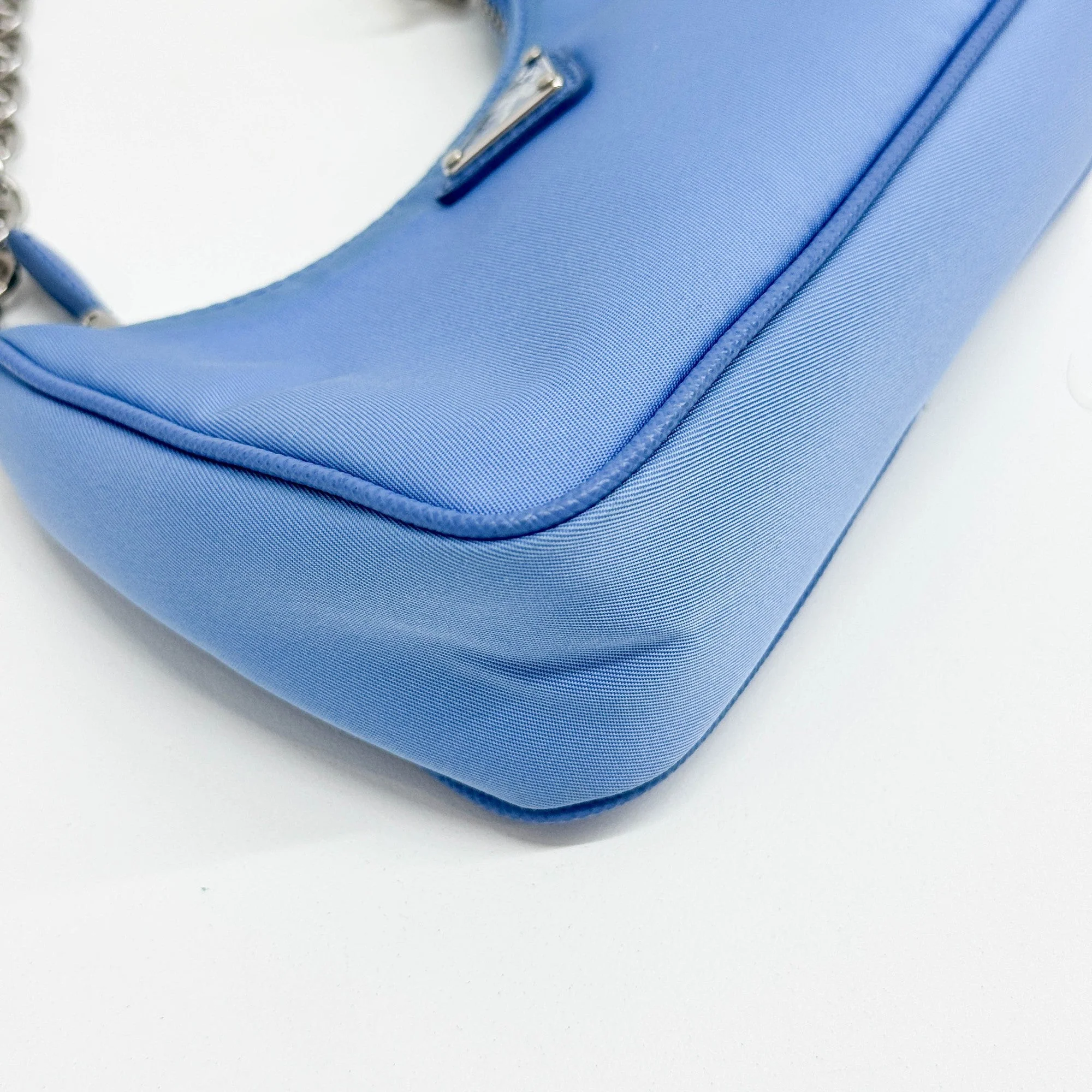 Mini Re-Edition 2005 Re-Nylon Blue Nylon Hand Bag - Image 10