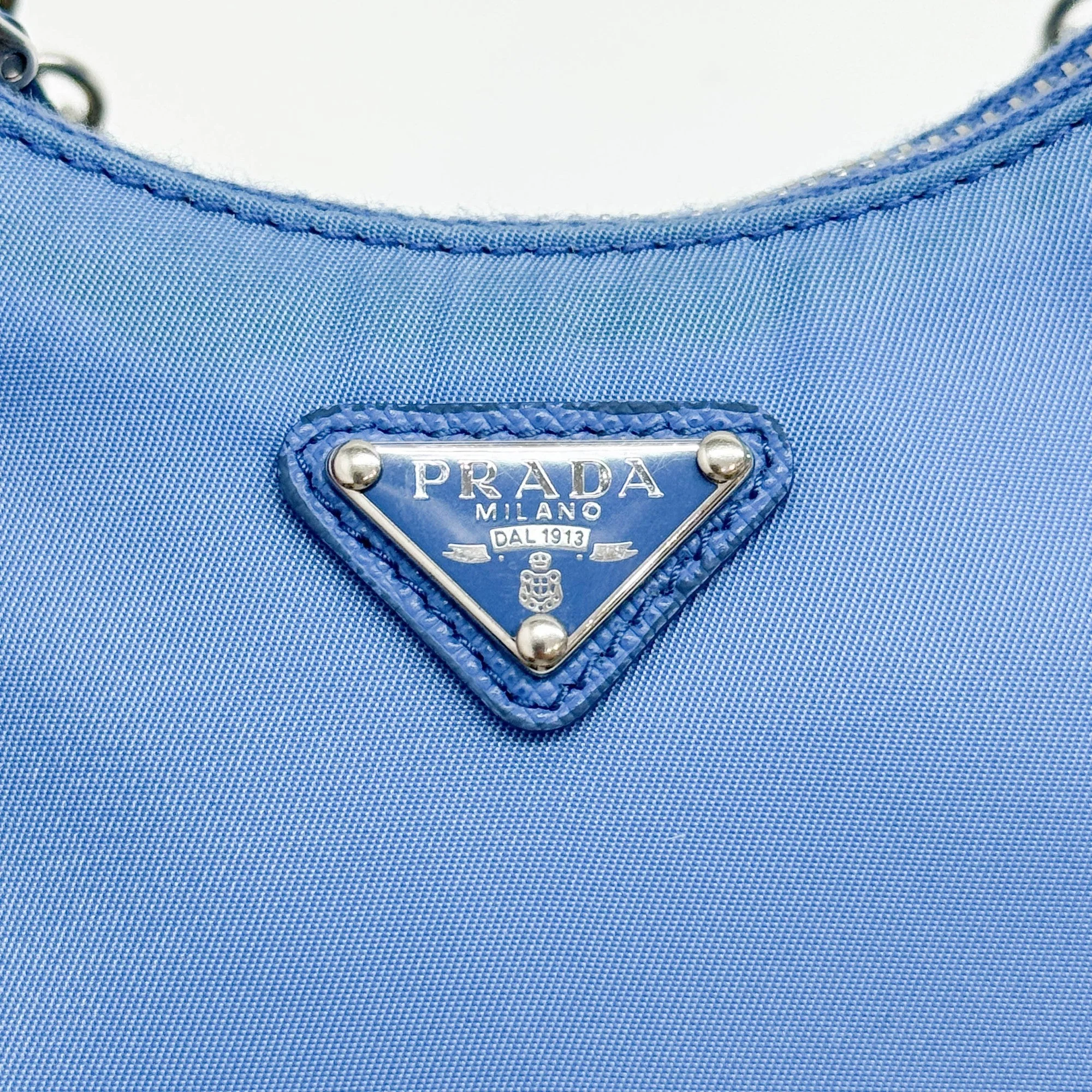 Mini Re-Edition 2005 Re-Nylon Blue Nylon Hand Bag - Image 14
