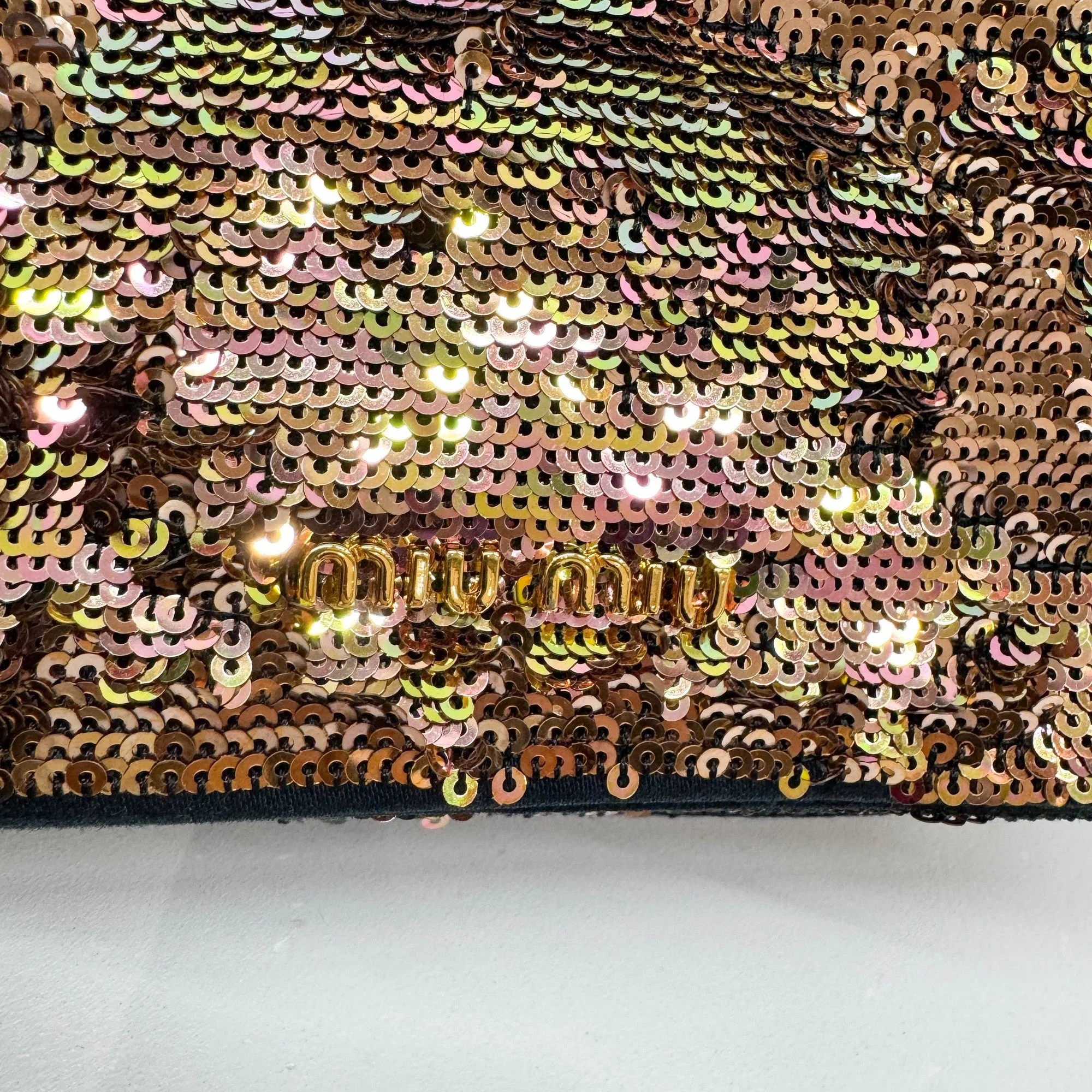 Mini Rose Gold Sequin Crossbody Bag - Image 14