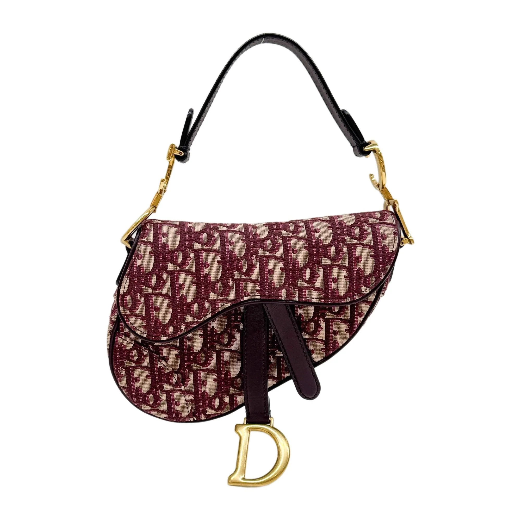 Mini Saddle Burgundy Trotter Canvas Hand Bag