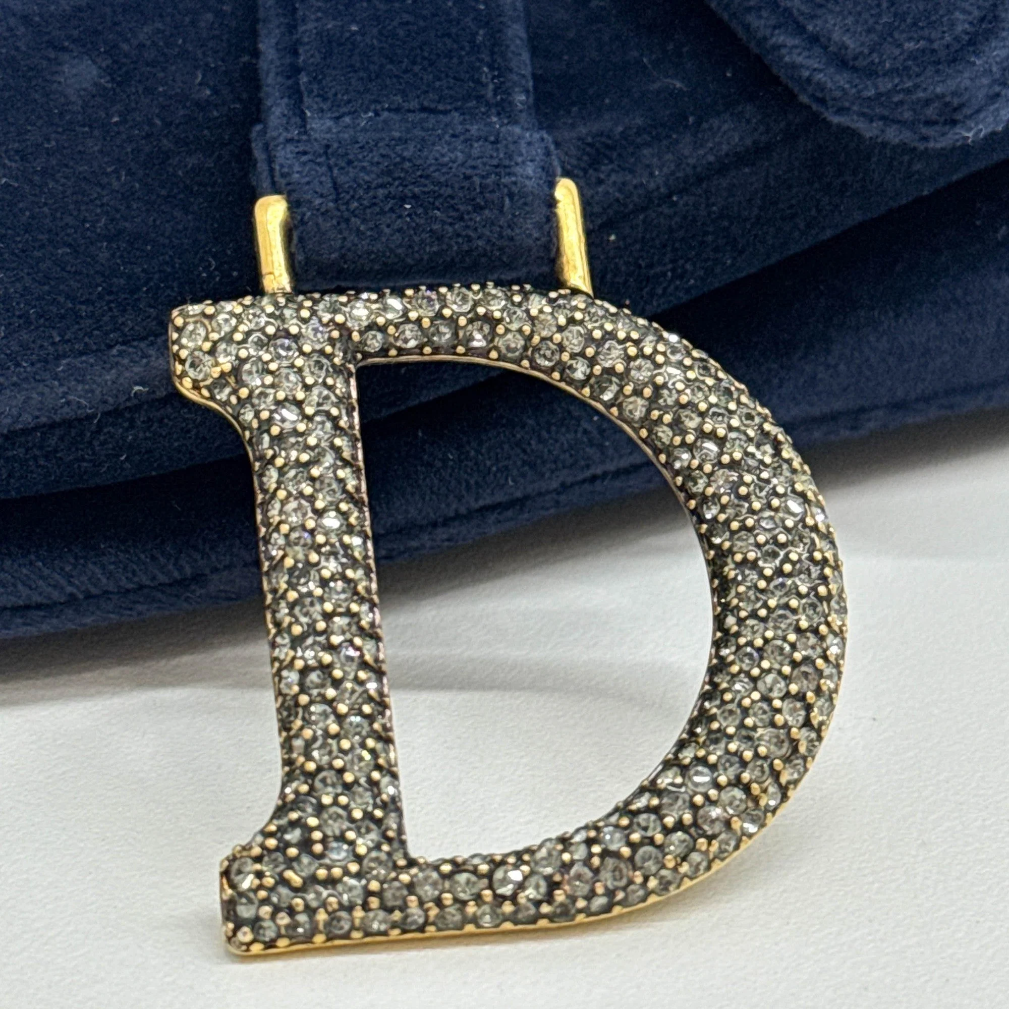 Mini Saddle Midnight Blue Suede Shoulder Bag - Image 10
