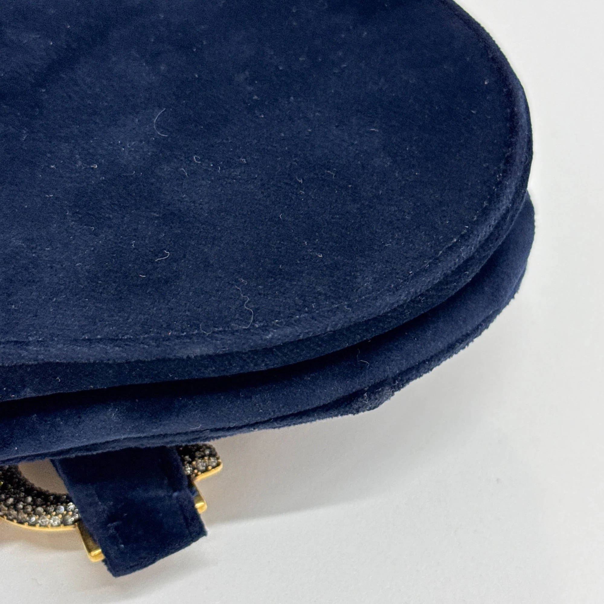 Mini Saddle Midnight Blue Suede Shoulder Bag - Image 15