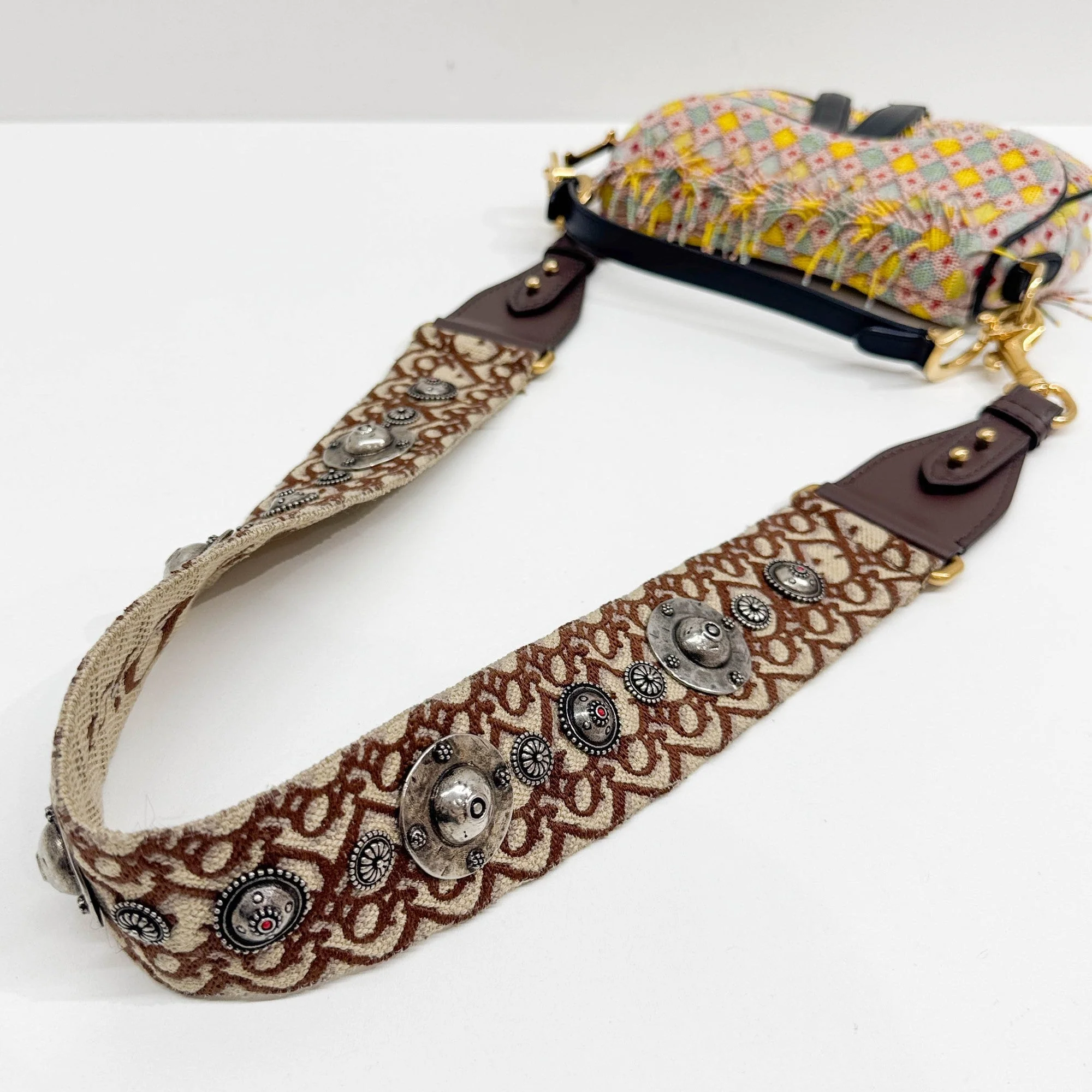 Mini Saddle Multicolor Beaded Tassel Shoulder Bag - Image 20