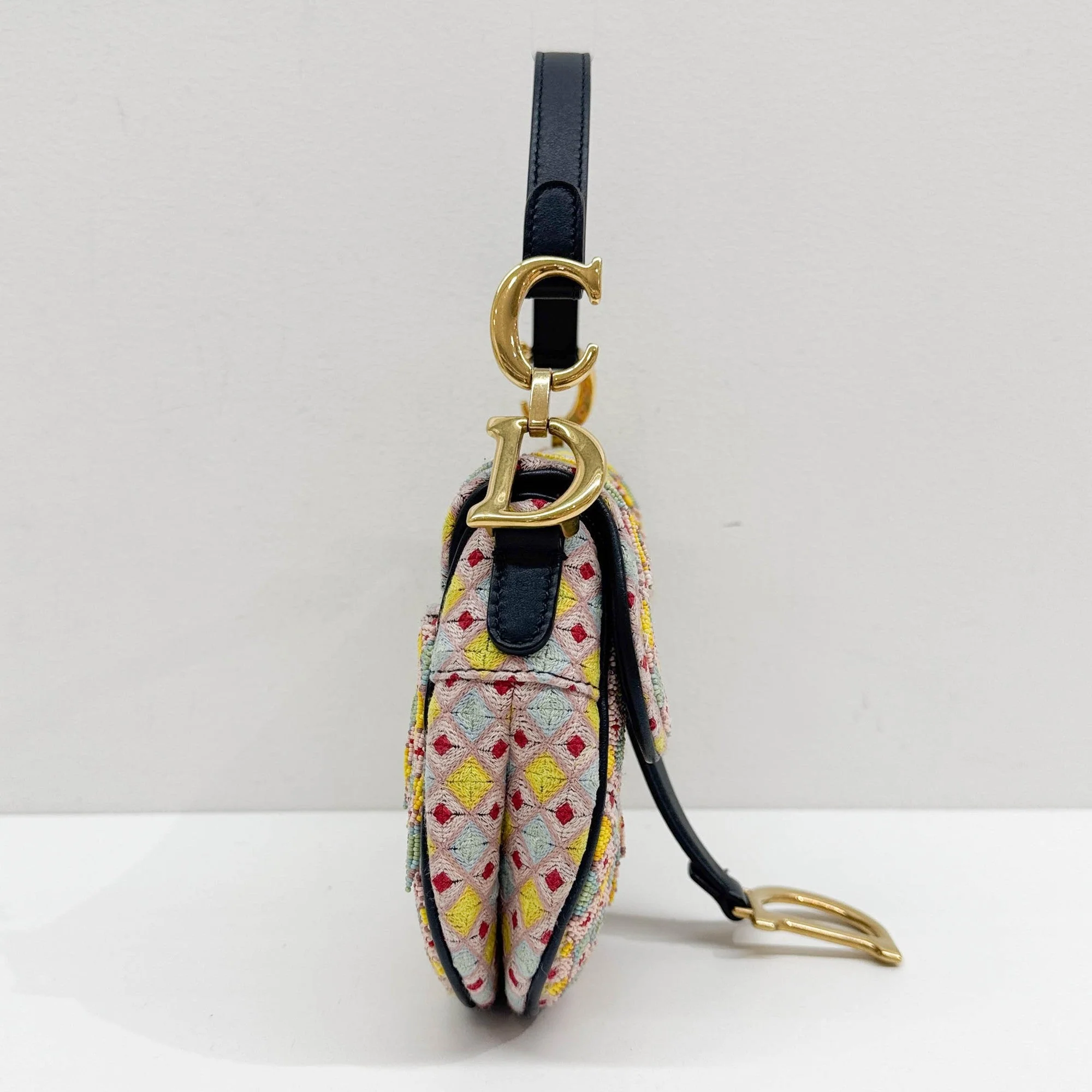 Mini Saddle Multicolor Beaded Tassel Shoulder Bag - Image 6