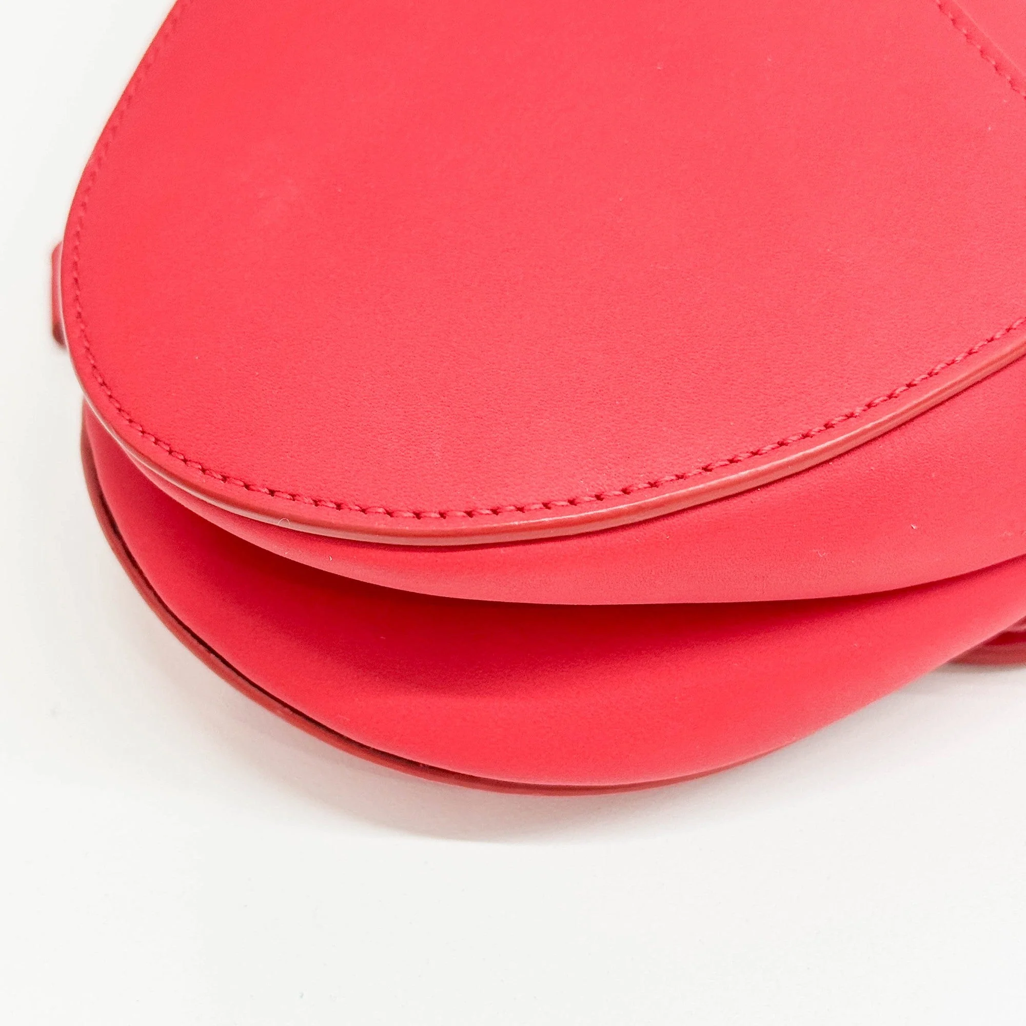 Mini Saddle Red Leather Shoulder Bag - Image 16