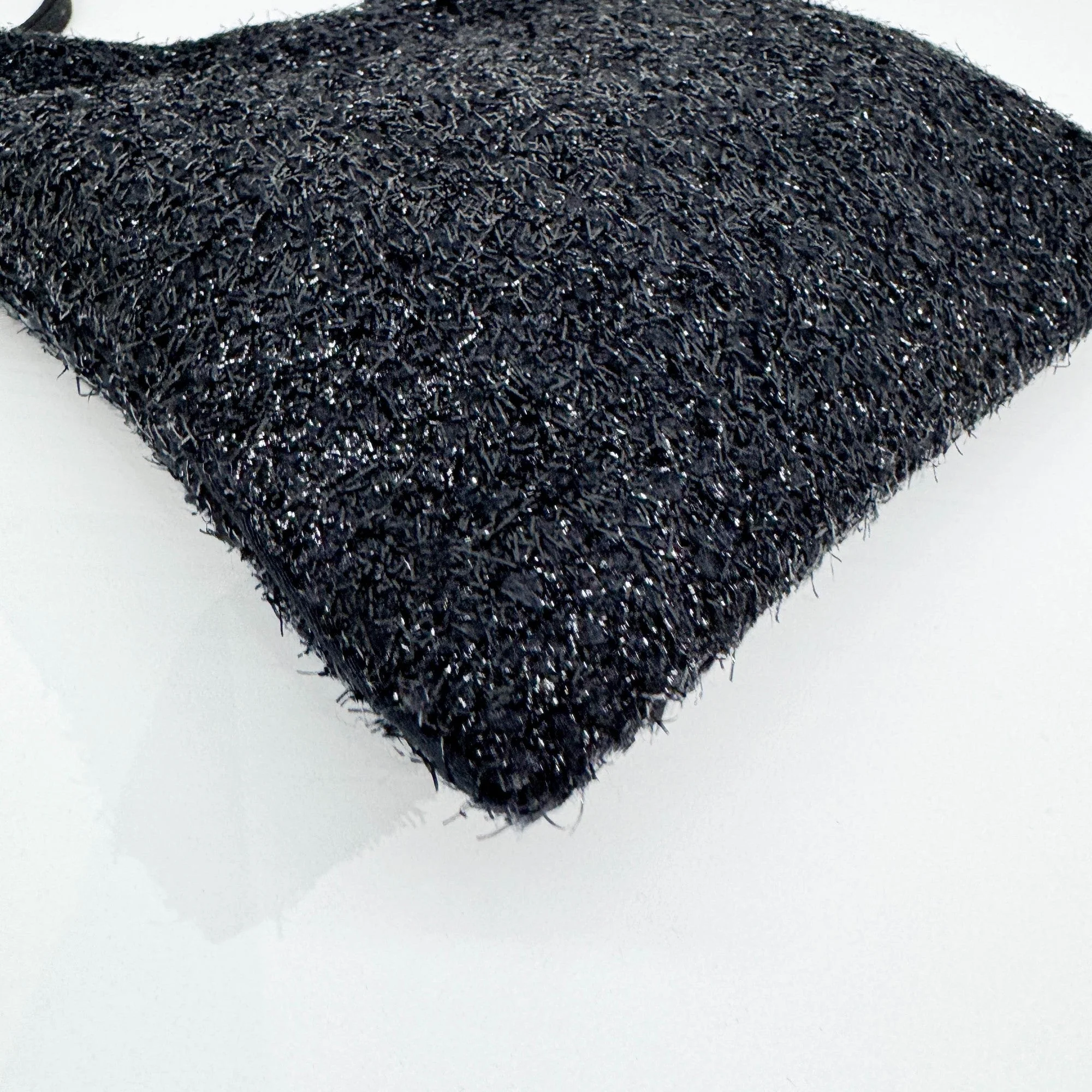 Mini Sparkly Black Synthetic Hand Bag - Image 11
