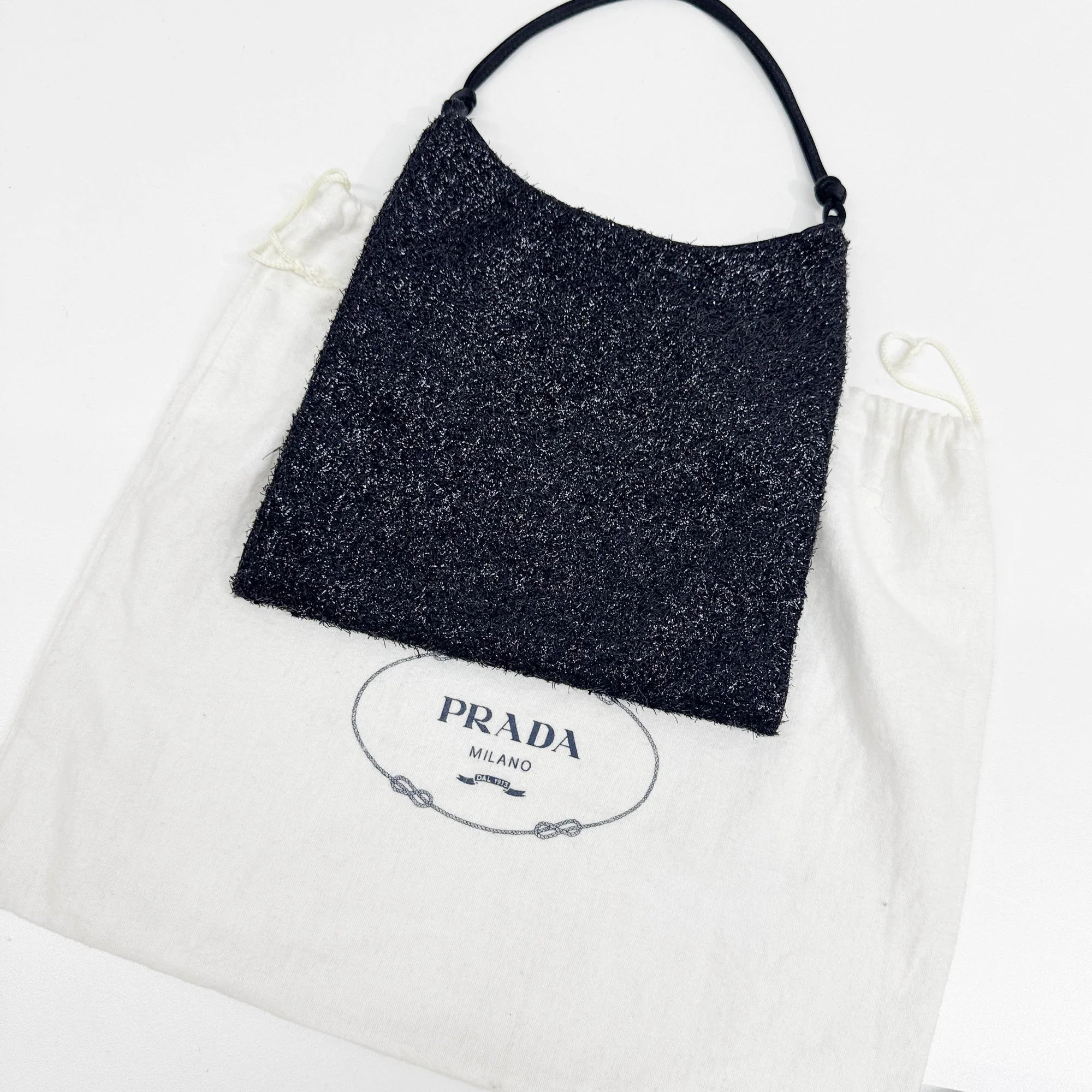 Mini Sparkly Black Synthetic Hand Bag - Image 4