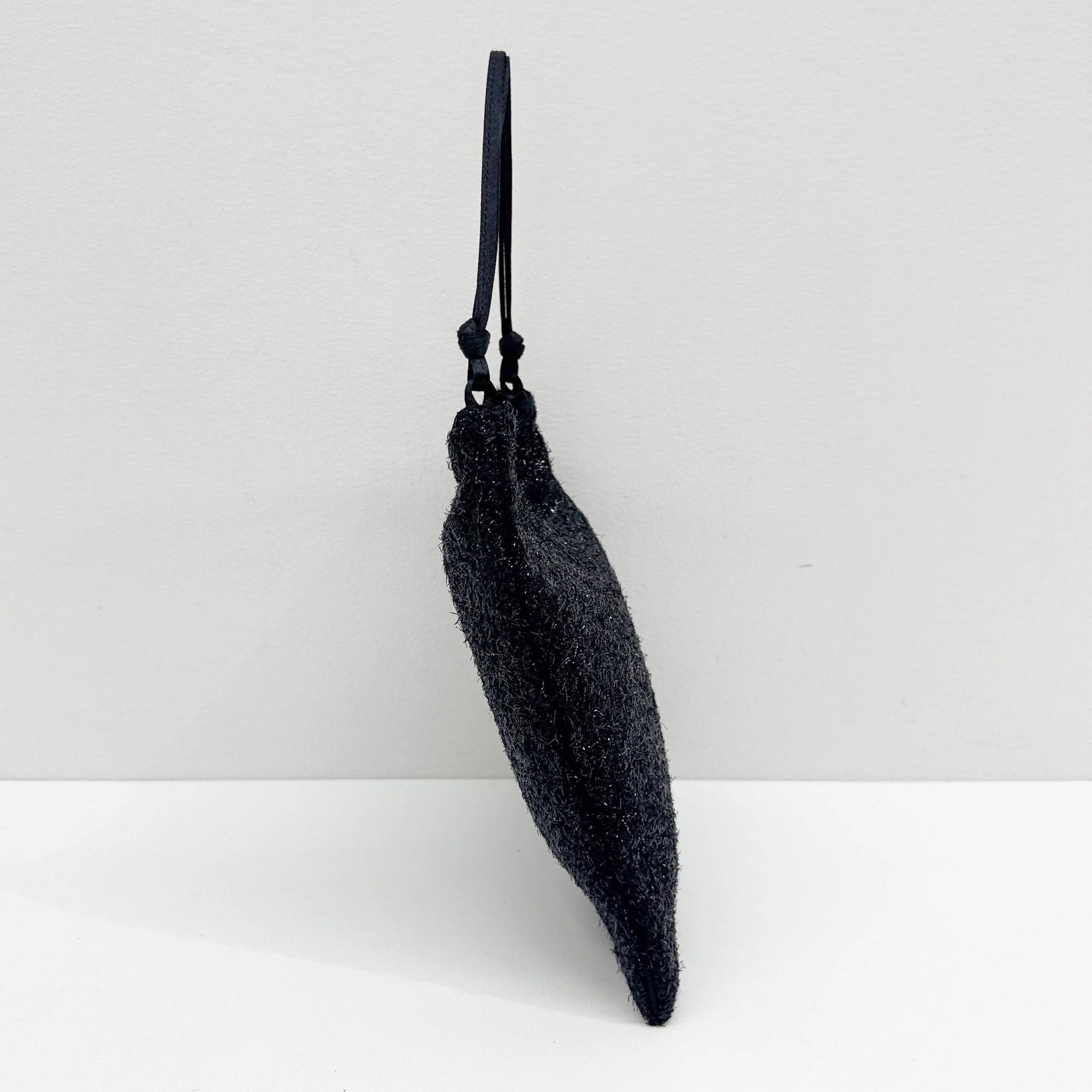 Mini Sparkly Black Synthetic Hand Bag - Image 7