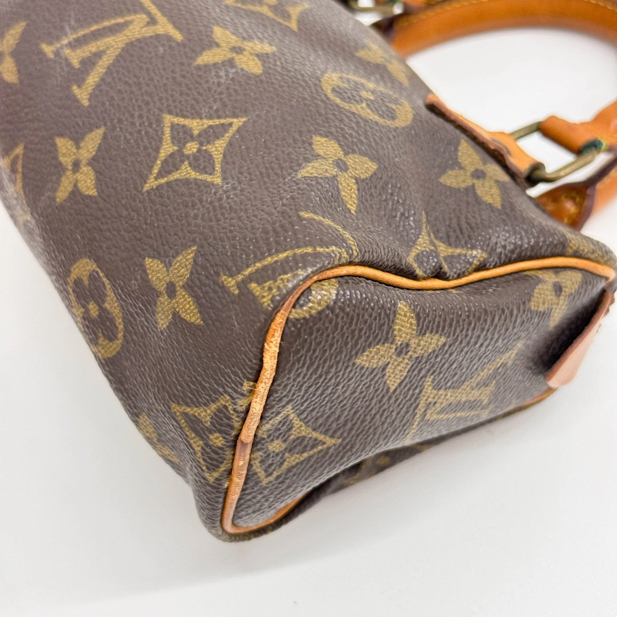 Mini Speedy Brown Monogram Canvas Two Way Bag - Image 10
