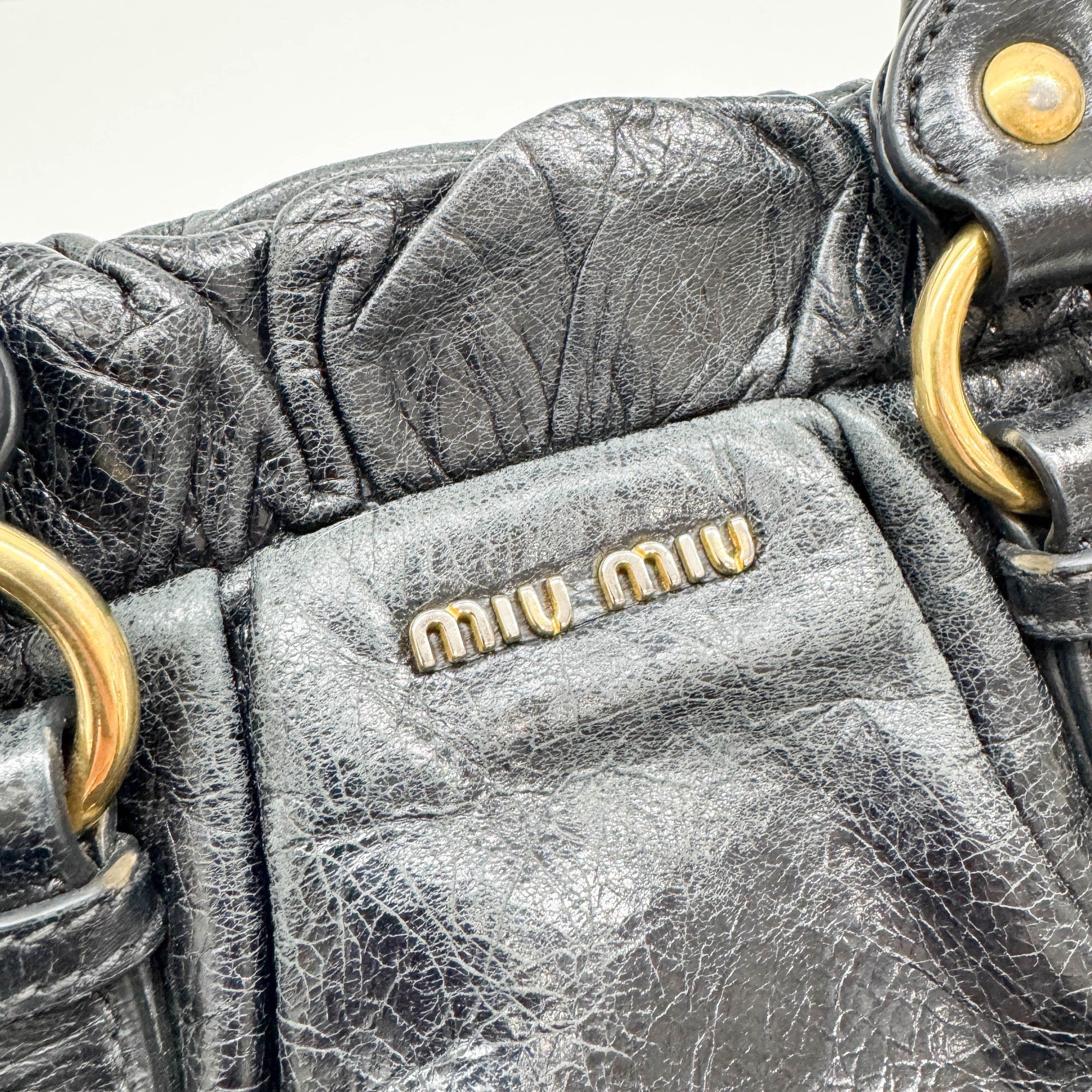 Mini Vitello Black Leather Two Way Bag - Image 17