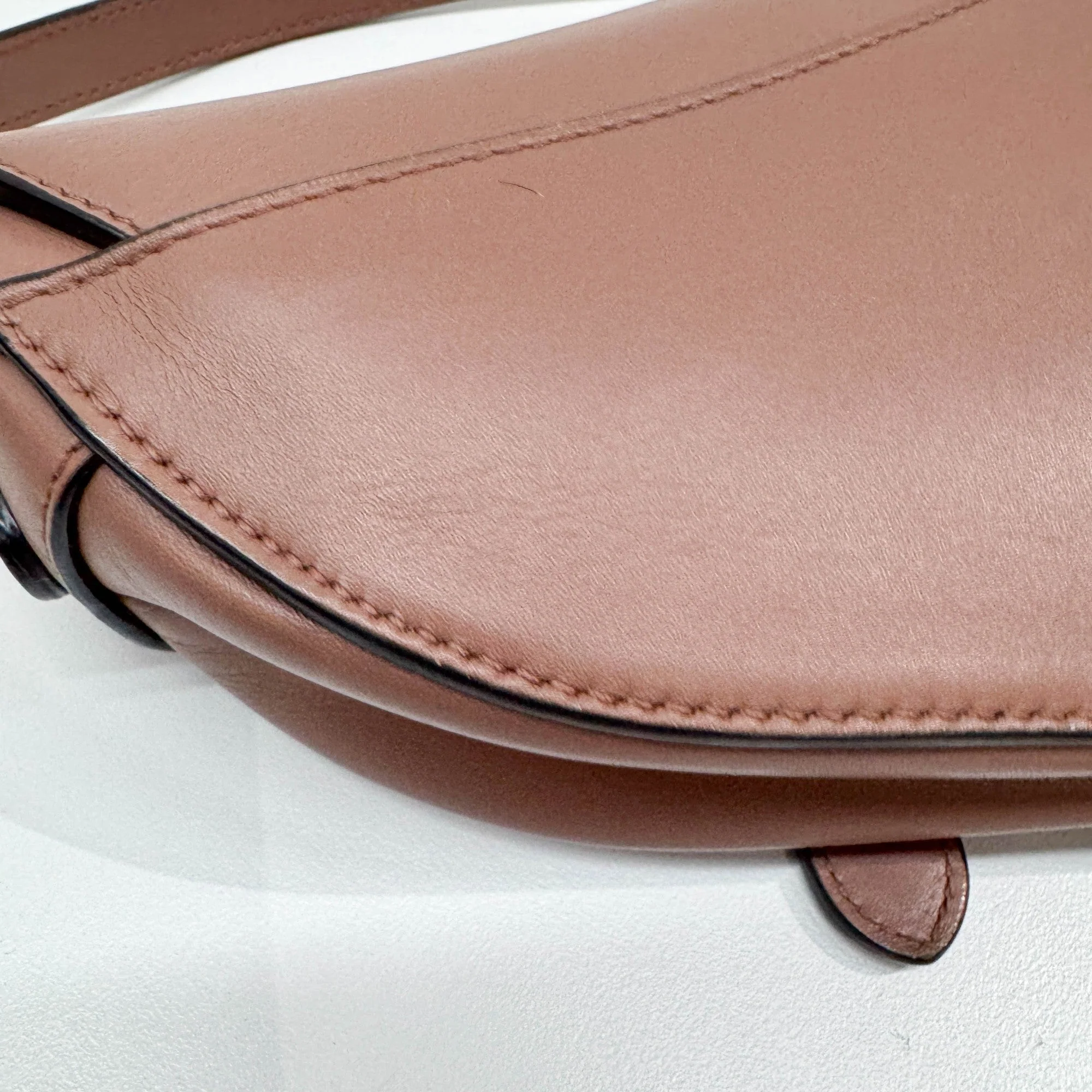 Mni Saddle Rosybrown Leather Two Way Bag - Image 14
