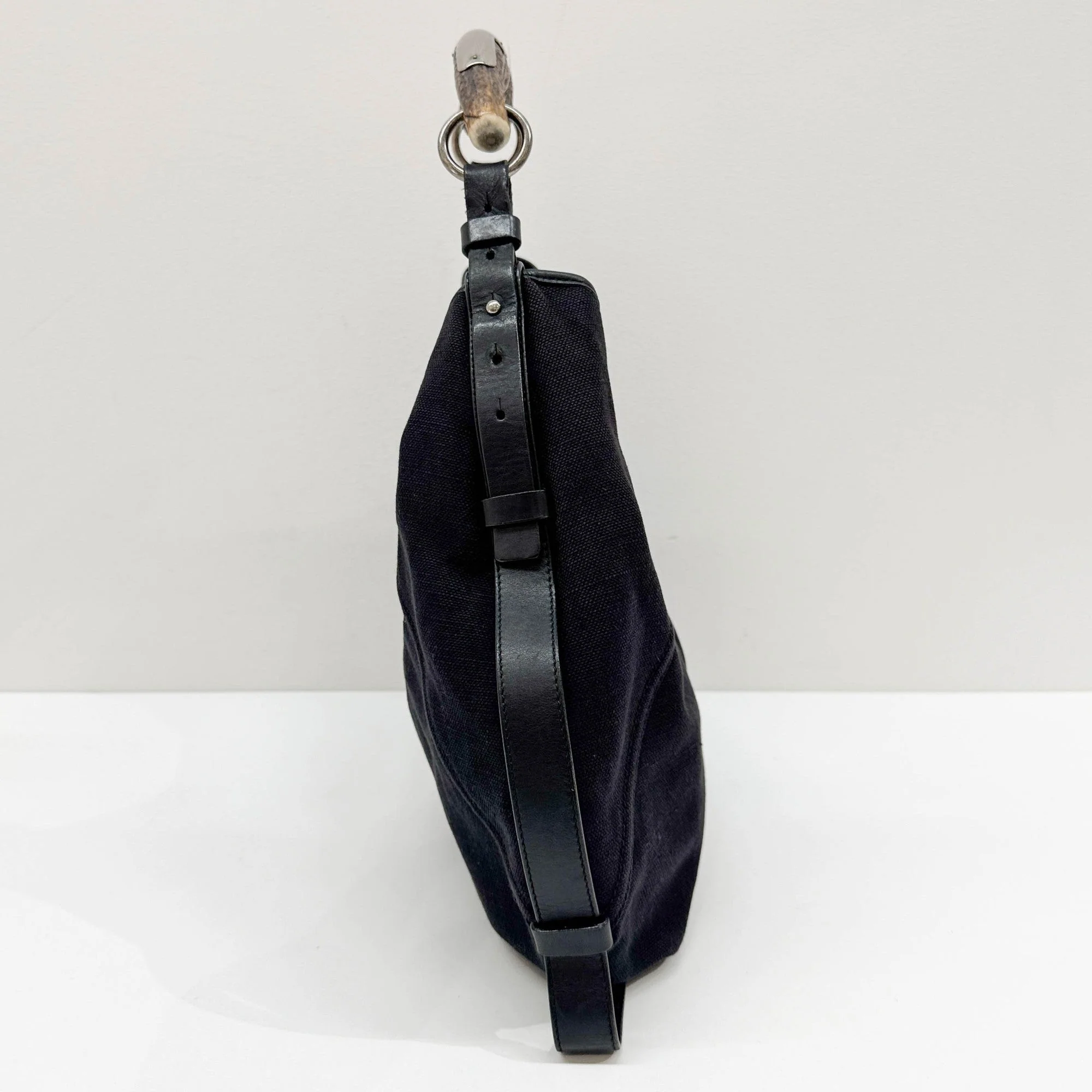 Mombasa Black Denim Shoulder Bag - Image 4