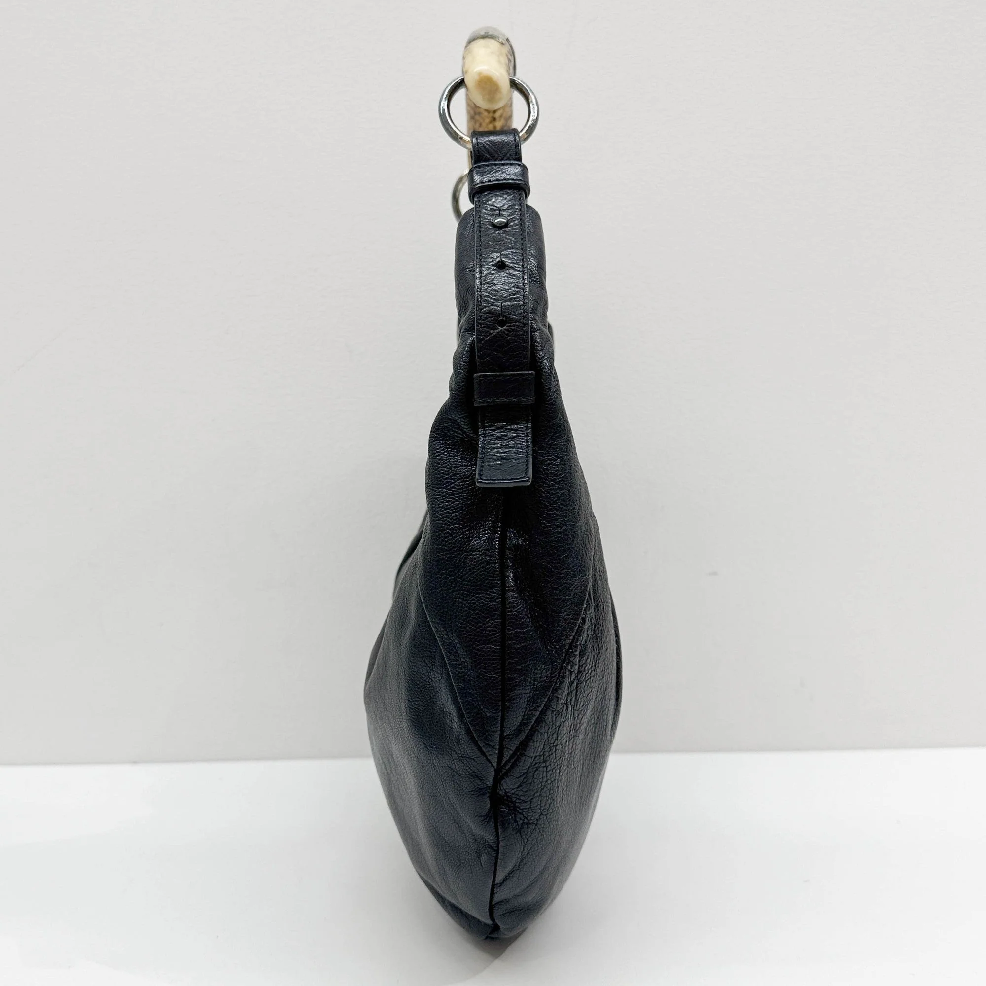 Mombasa Black Leather Shoulder Bag - Image 6