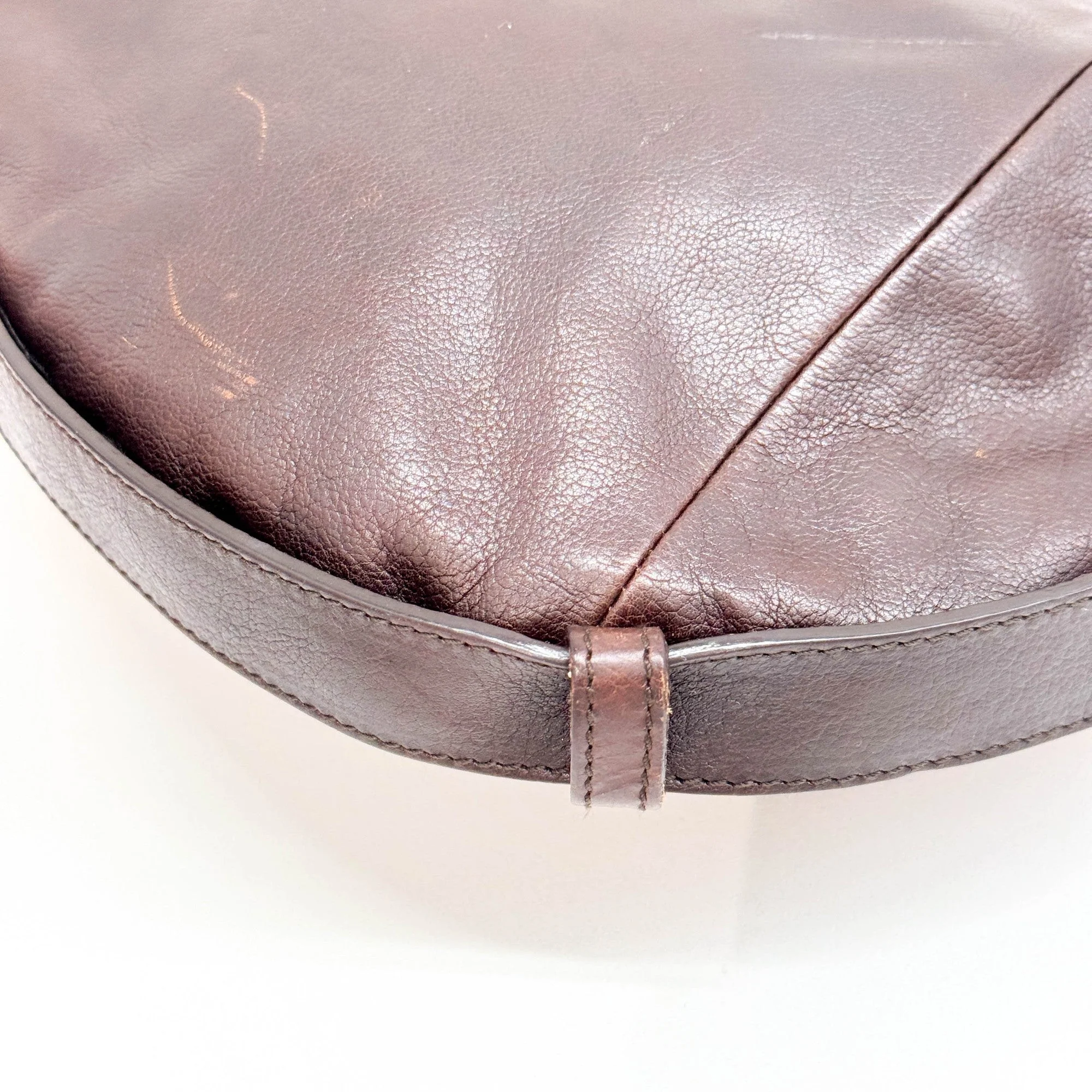 Mombasa Brown Leather Handle Bag - Image 11