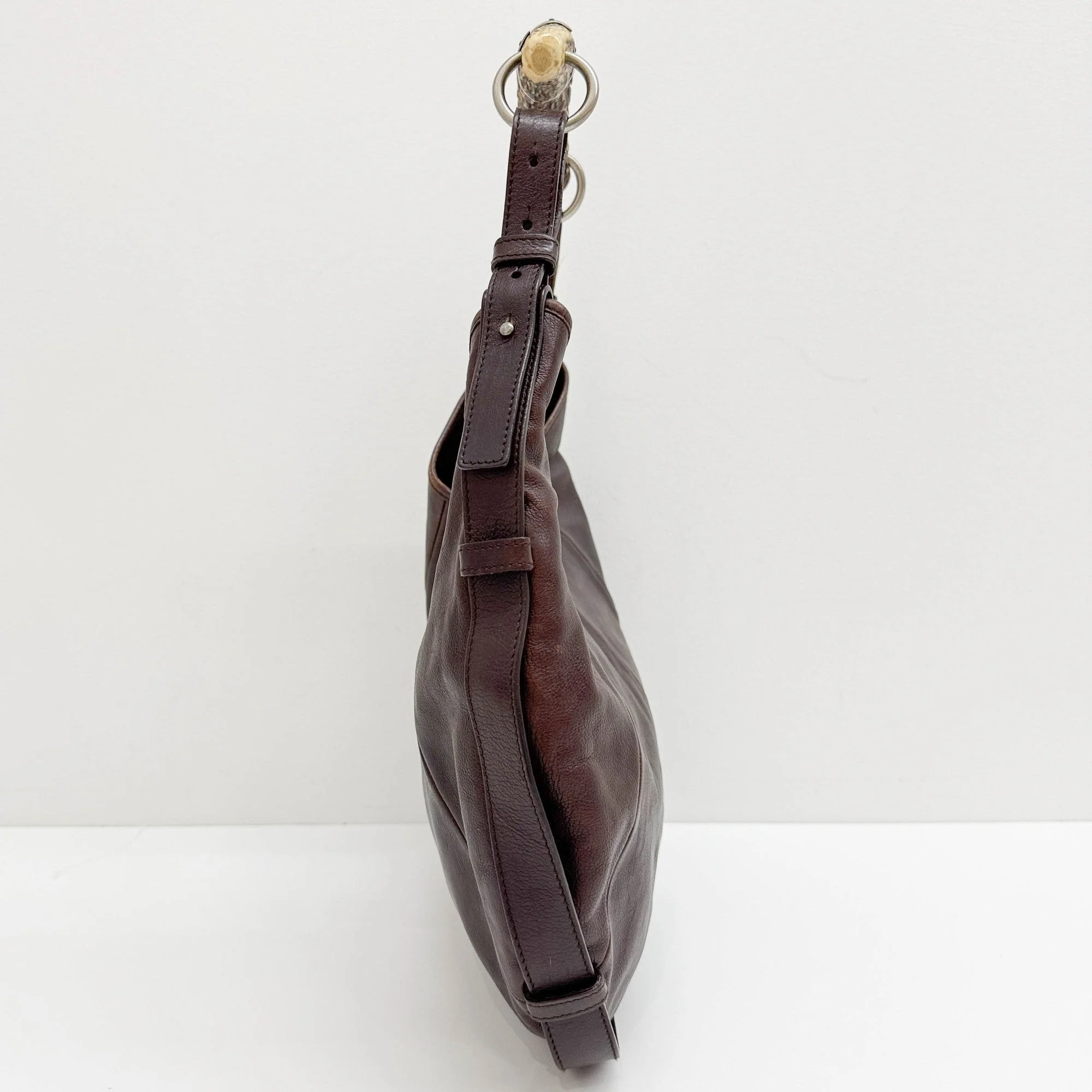 Mombasa Brown Leather Handle Bag - Image 5