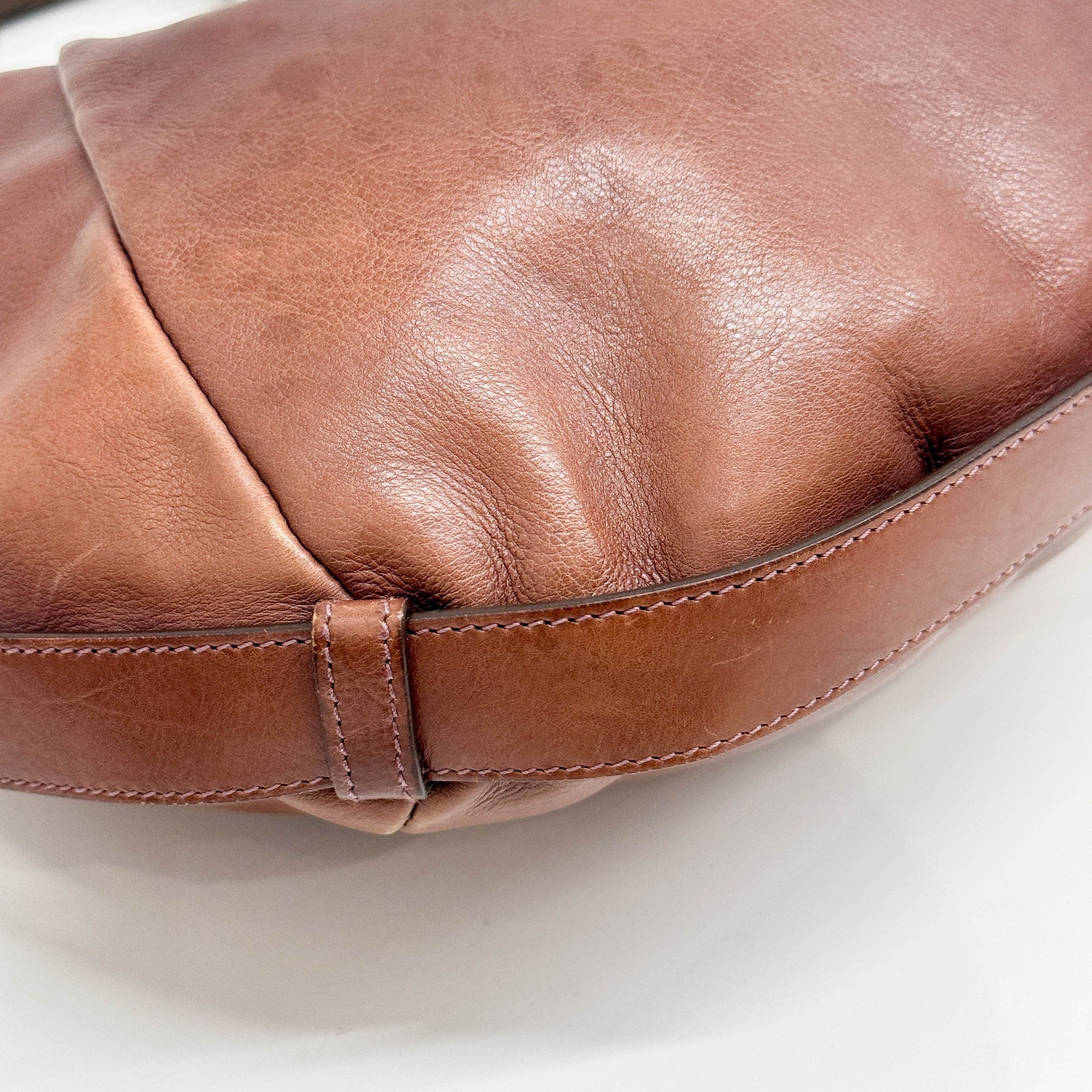Mombasa Brown Leather Shoulder Bag - Image 8