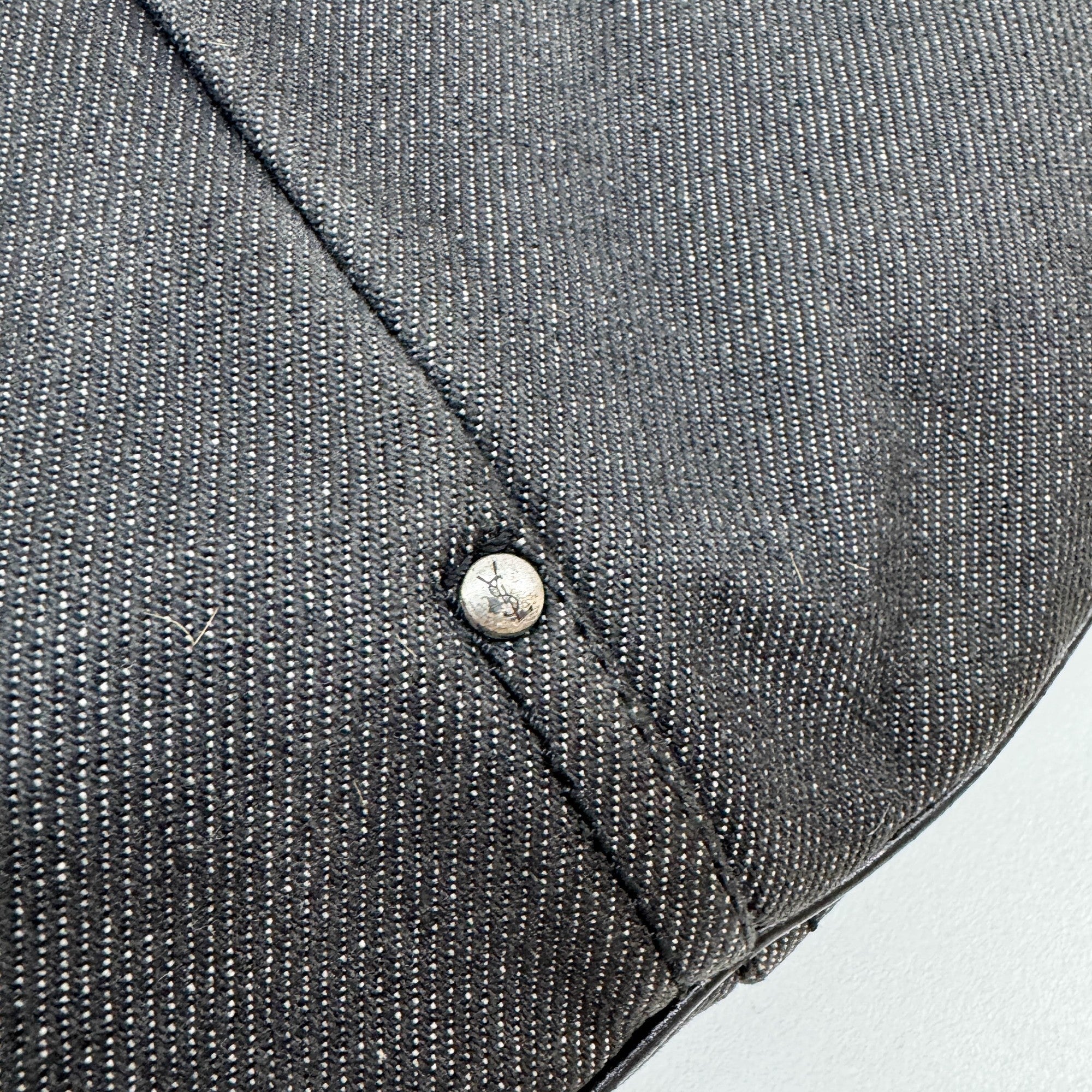 Mombasa Crescent Gray Denim Crossbody Bag - Image 11