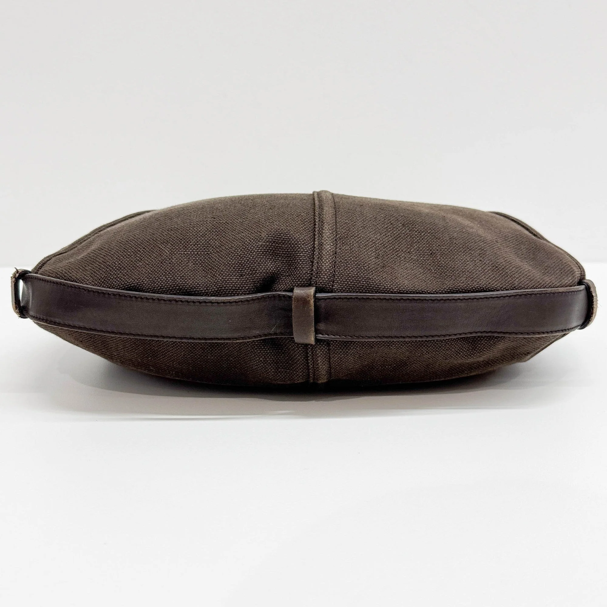 Mombasa Espresso Brown Canvas Shoulder Bag - Image 8
