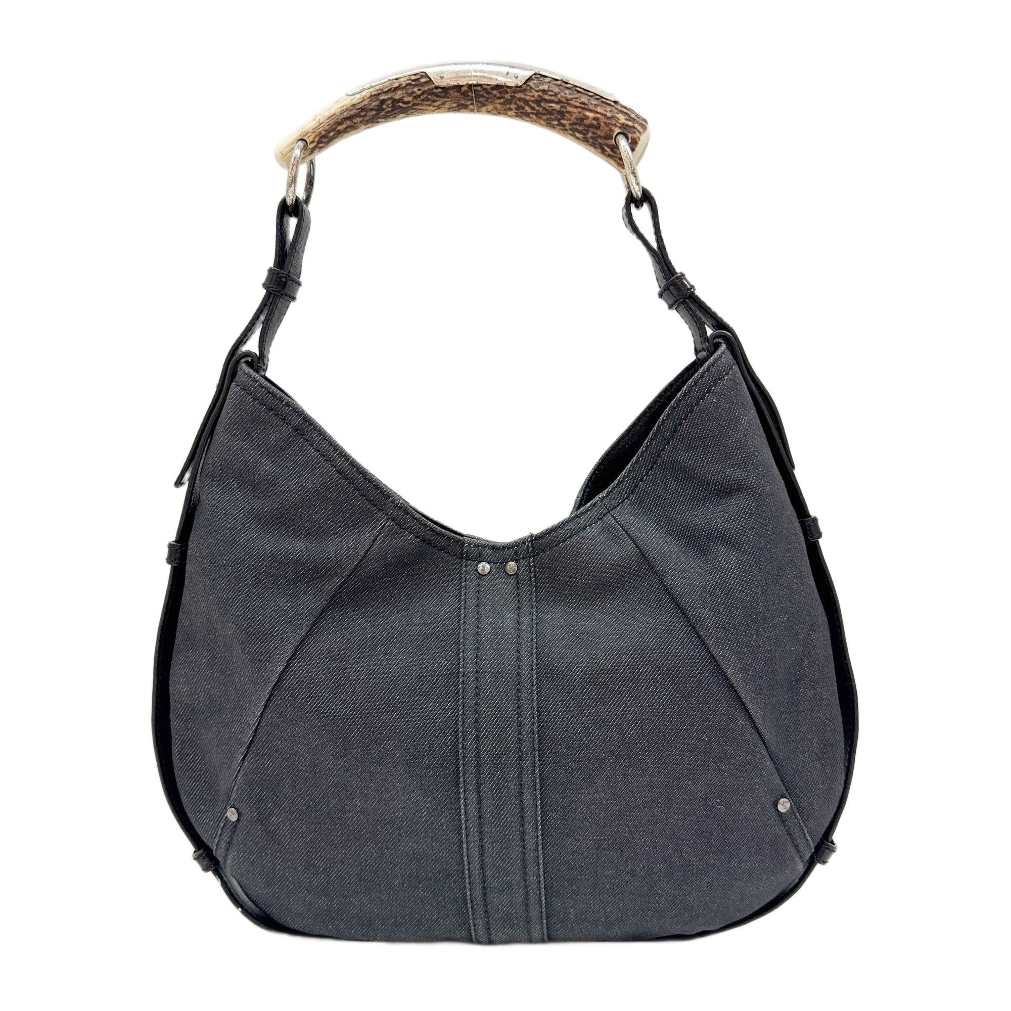 Mombasa Gray Denim Shoulder Bag - Image 2
