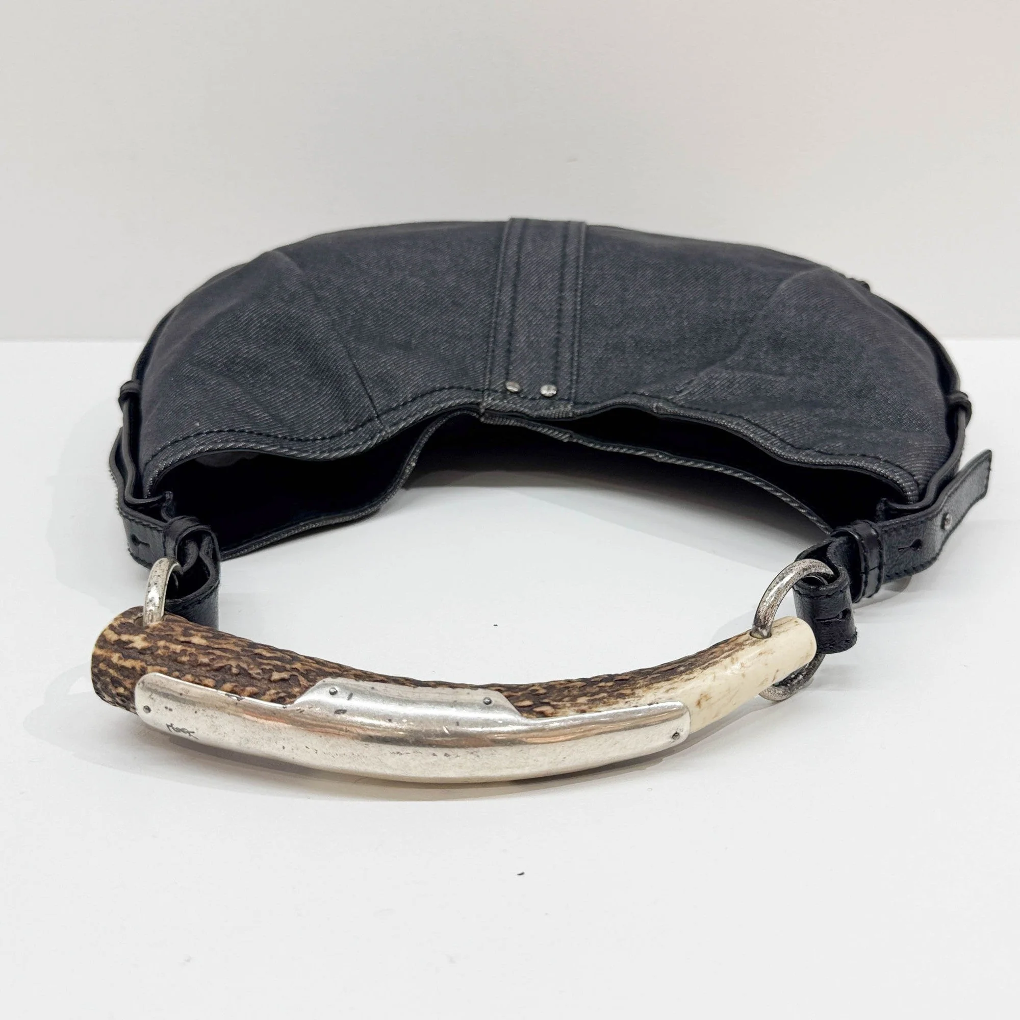 Mombasa Gray Denim Shoulder Bag - Image 6