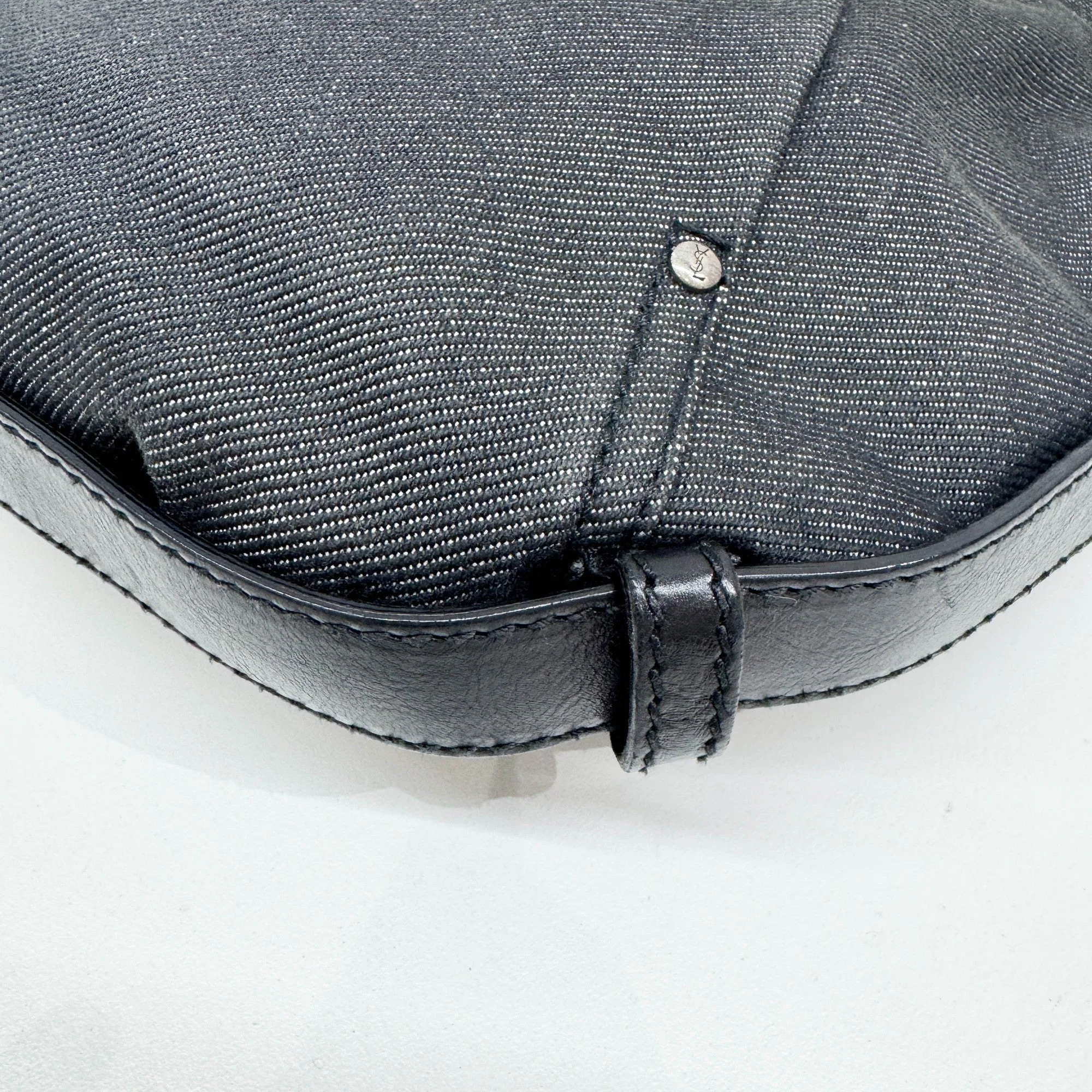 Mombasa Gray Denim Shoulder Bag - Image 9