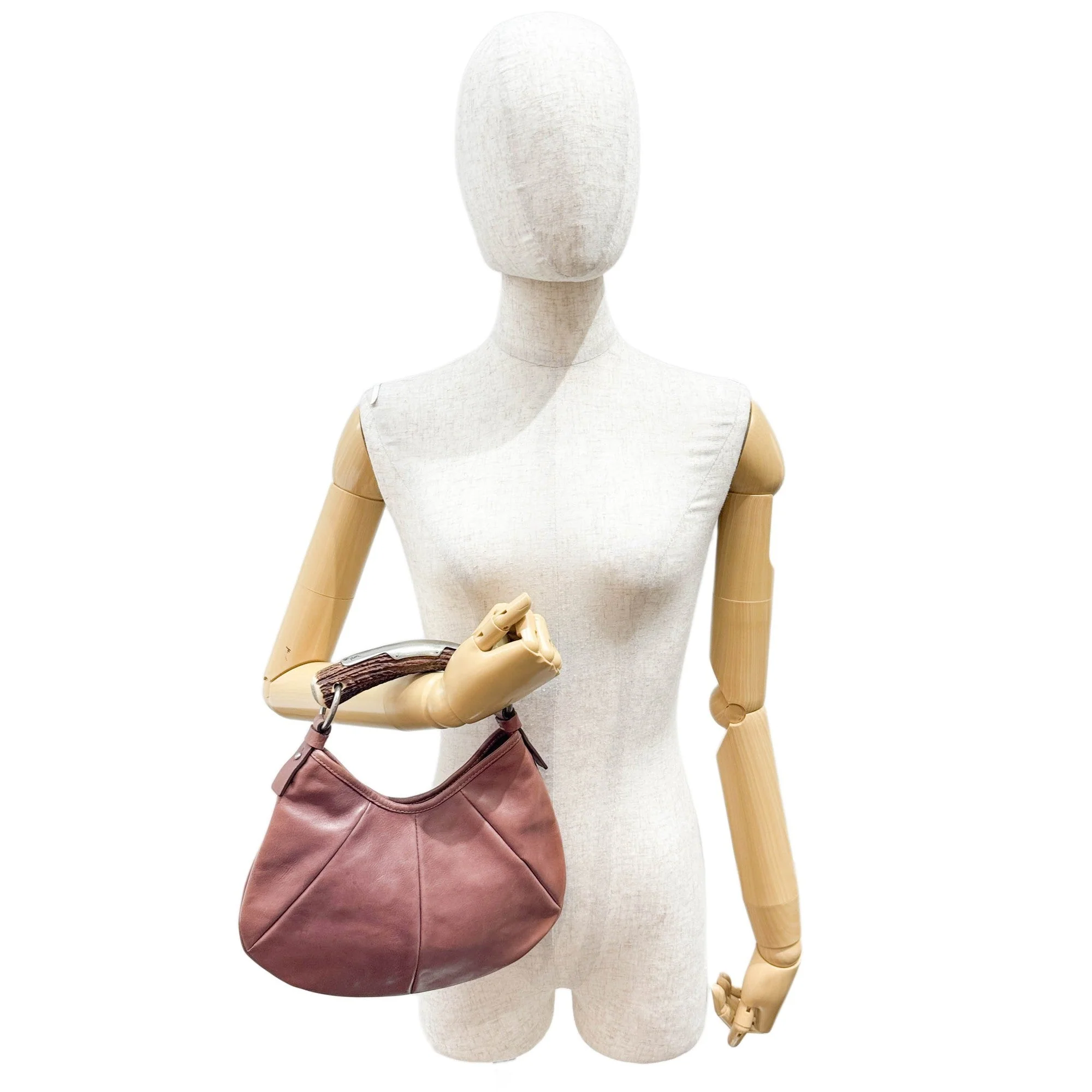 Mombasa Toasted Mauve Leather Hand Bag - Image 3