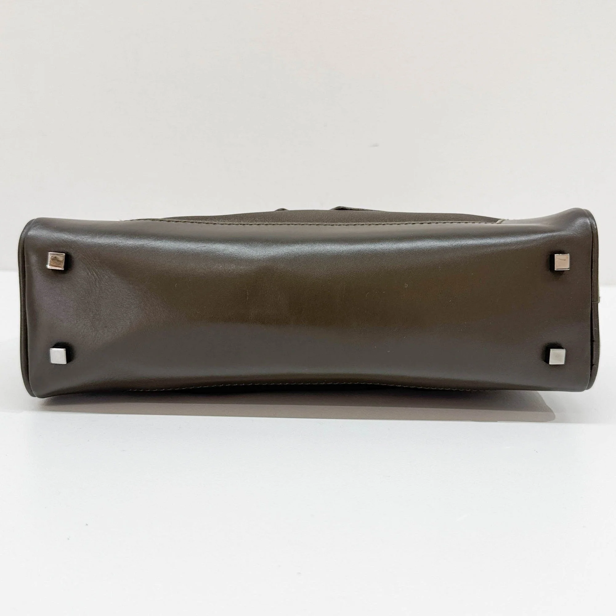 Moss Bronze Satin Hand Bag - Image 8