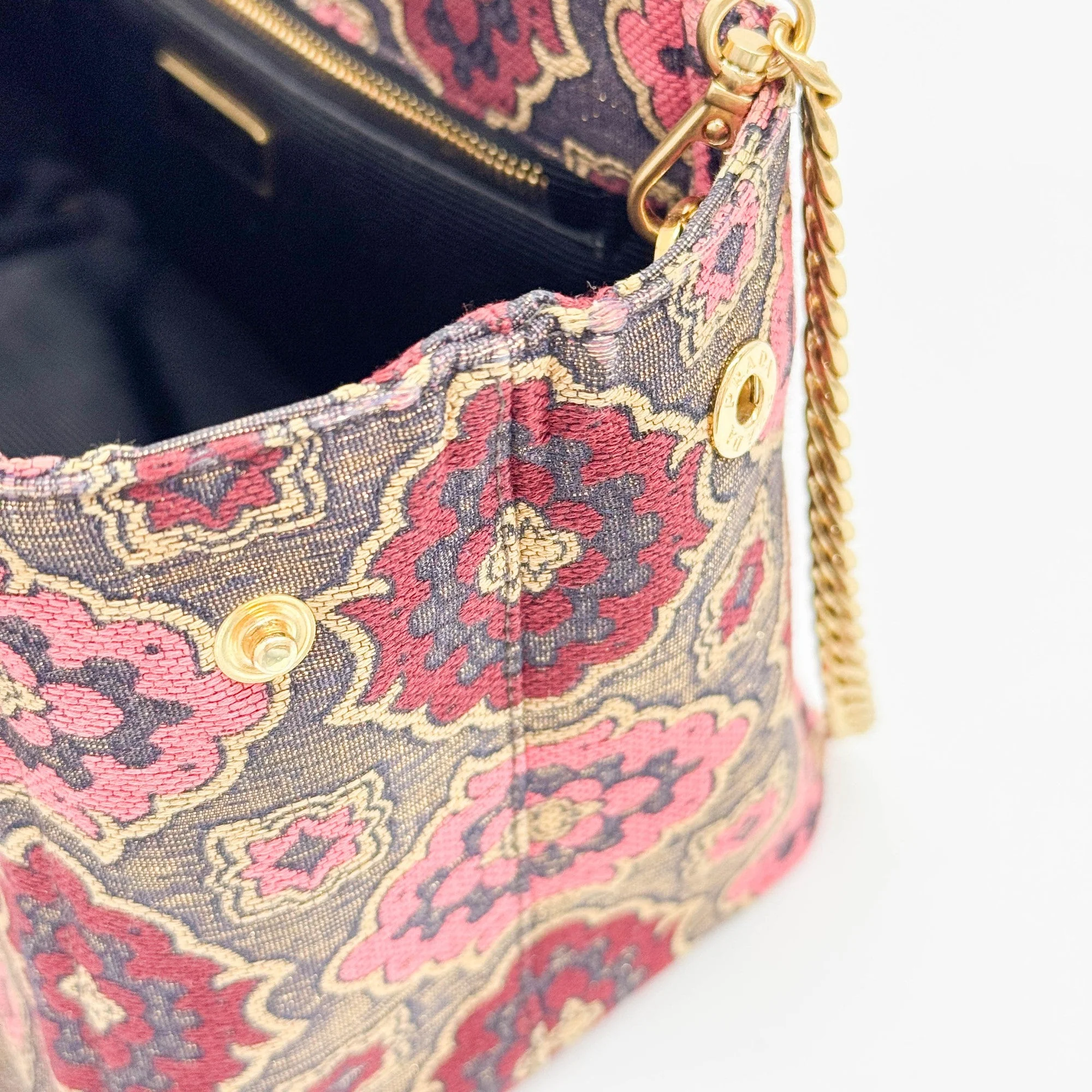 Multicolor Jacquard Cotton Two Way Bag - Image 15