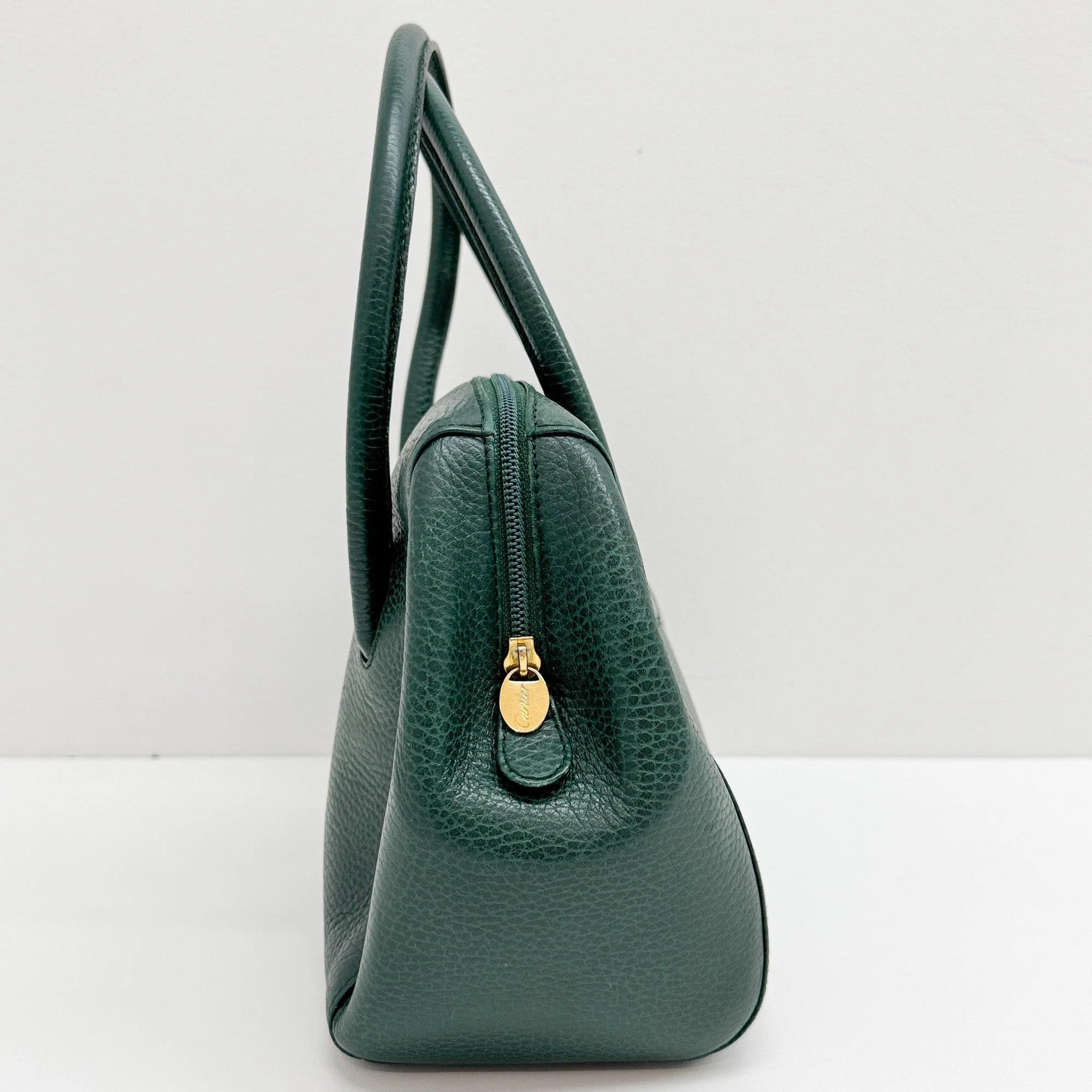Must Line Green Leather Boston Handle Bag - Image 8