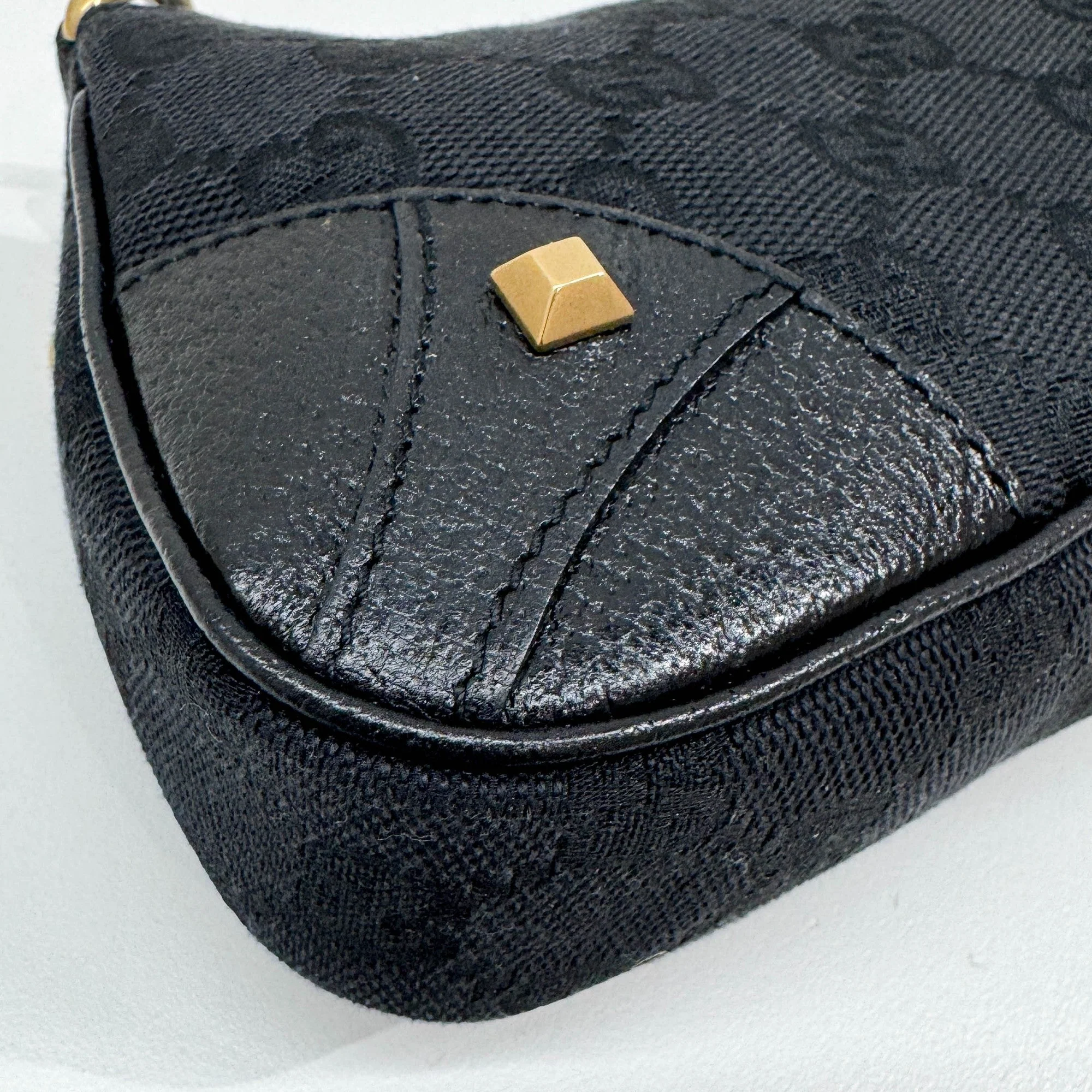 Nailhead Black GG Canvas Pouch Bag - Image 11